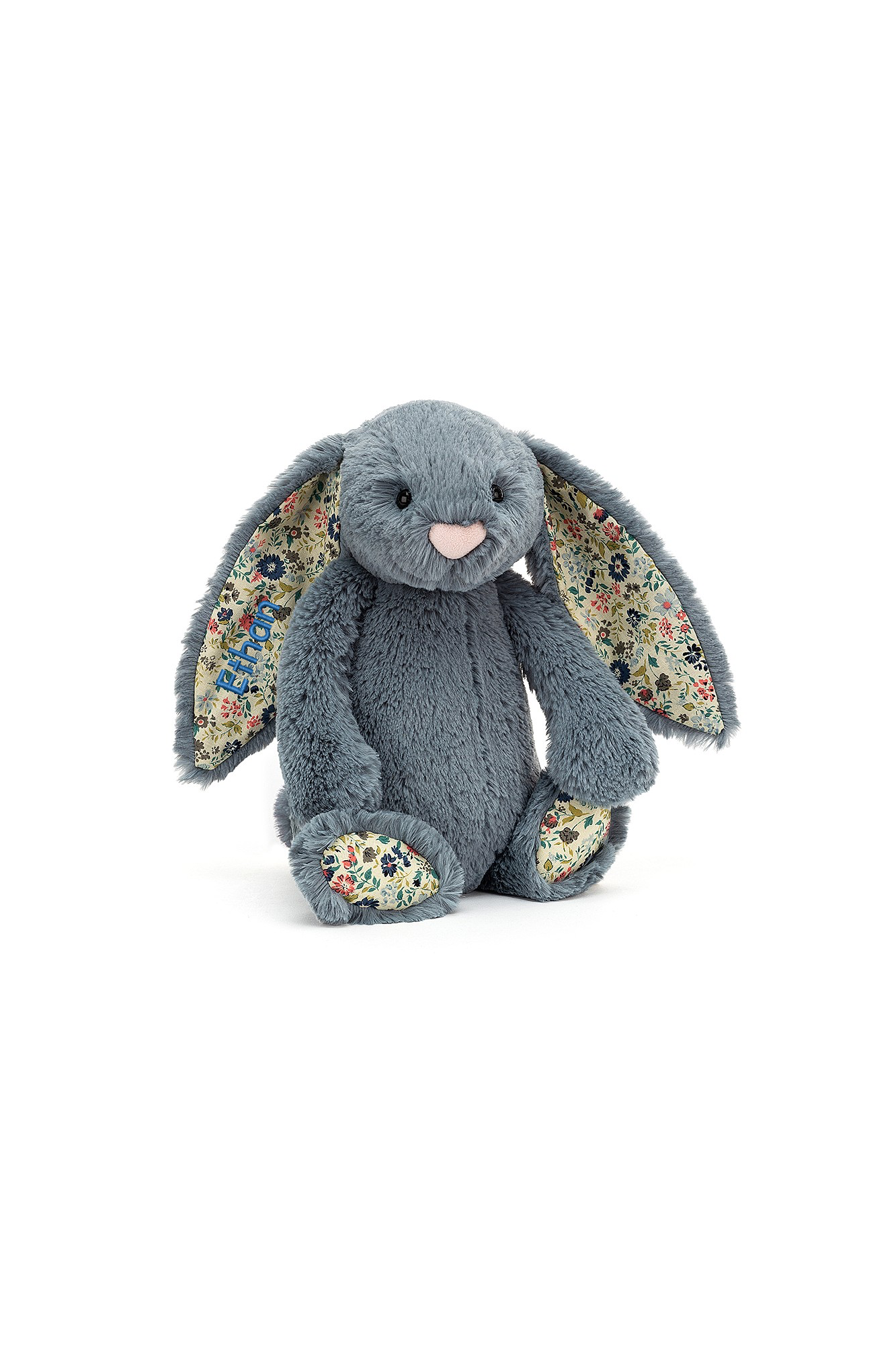 Personalisable Jellycat Blossom Bunny Dusky Blue Medium