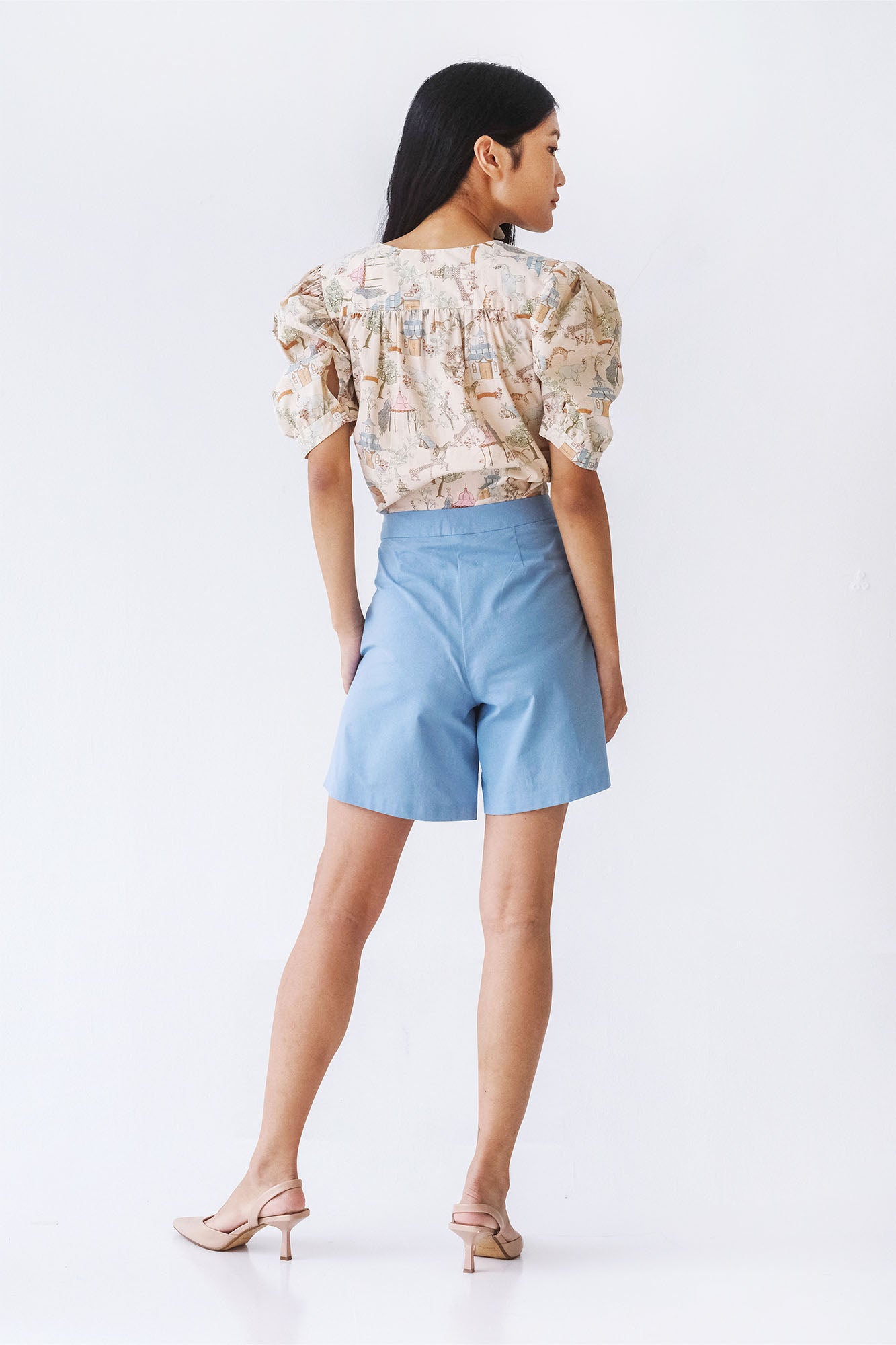 Blue Pea Organic Flared Shorts