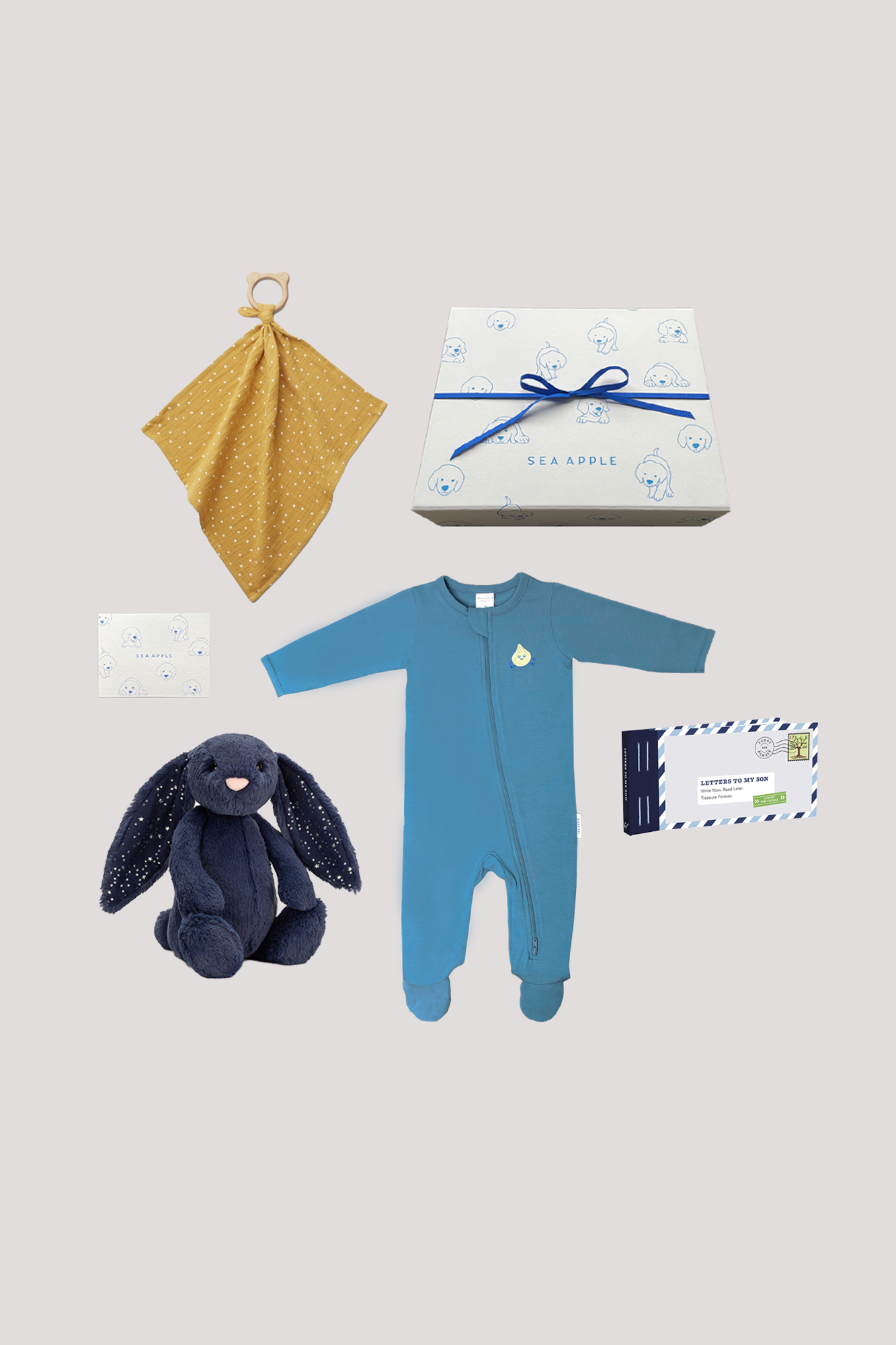 Personalisable Baby Boy Sunset Gift Set