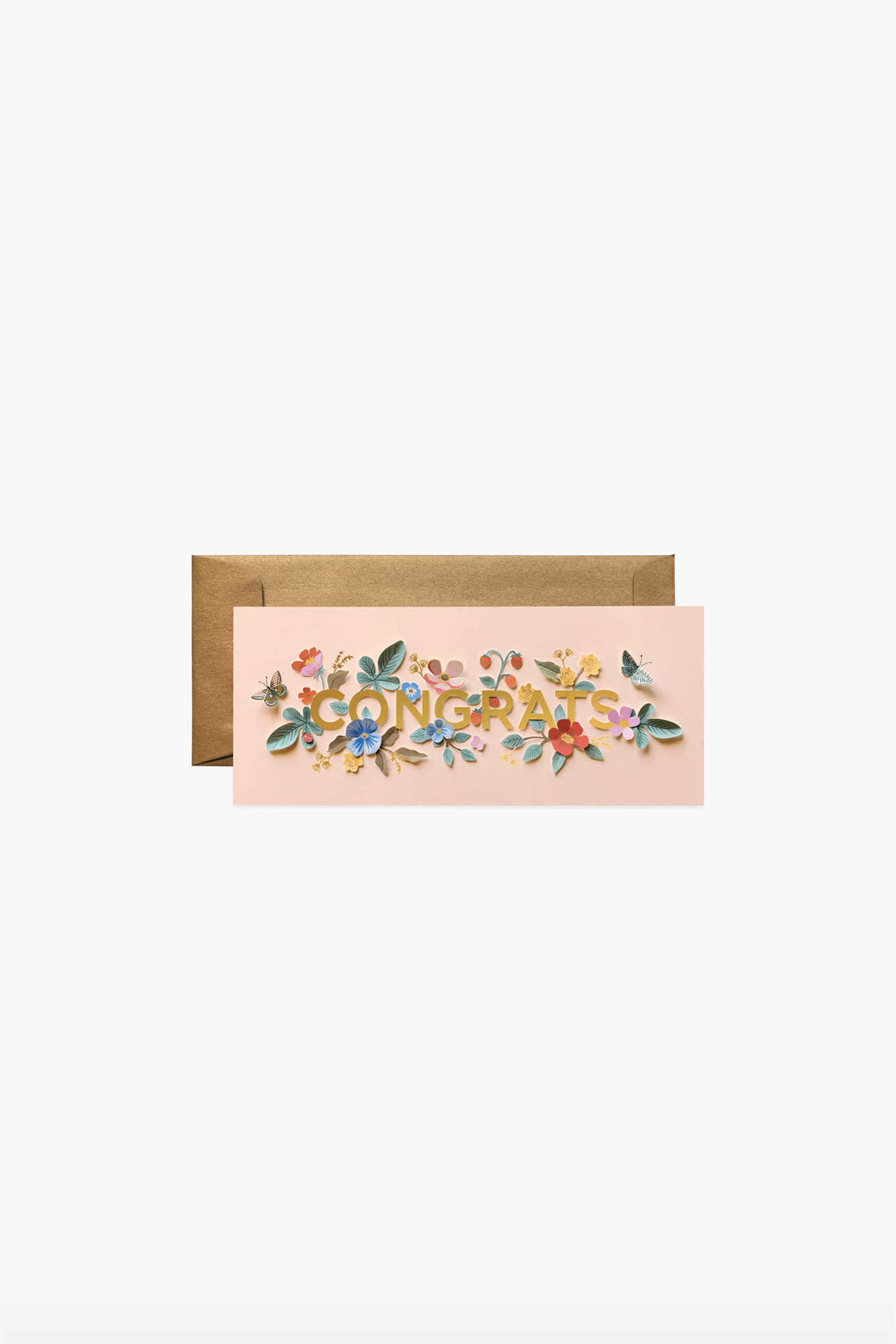 Cut Paper Congrats No. 10 Card - Sea Apple