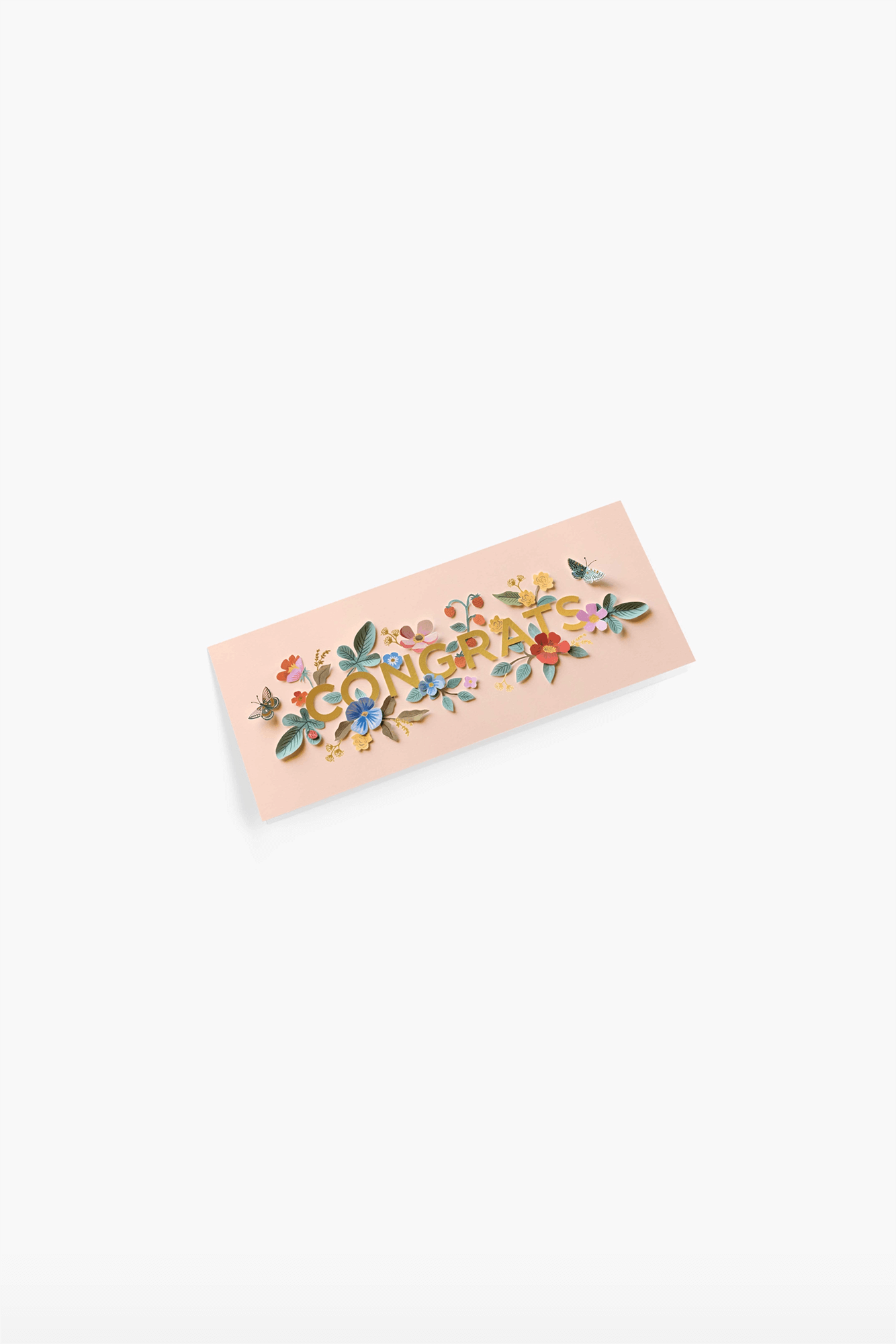 Cut Paper Congrats No. 10 Card - Sea Apple