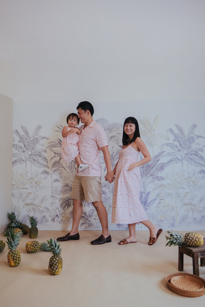 Tiger Stripe Blush Ladies Midi Dress - Sea Apple