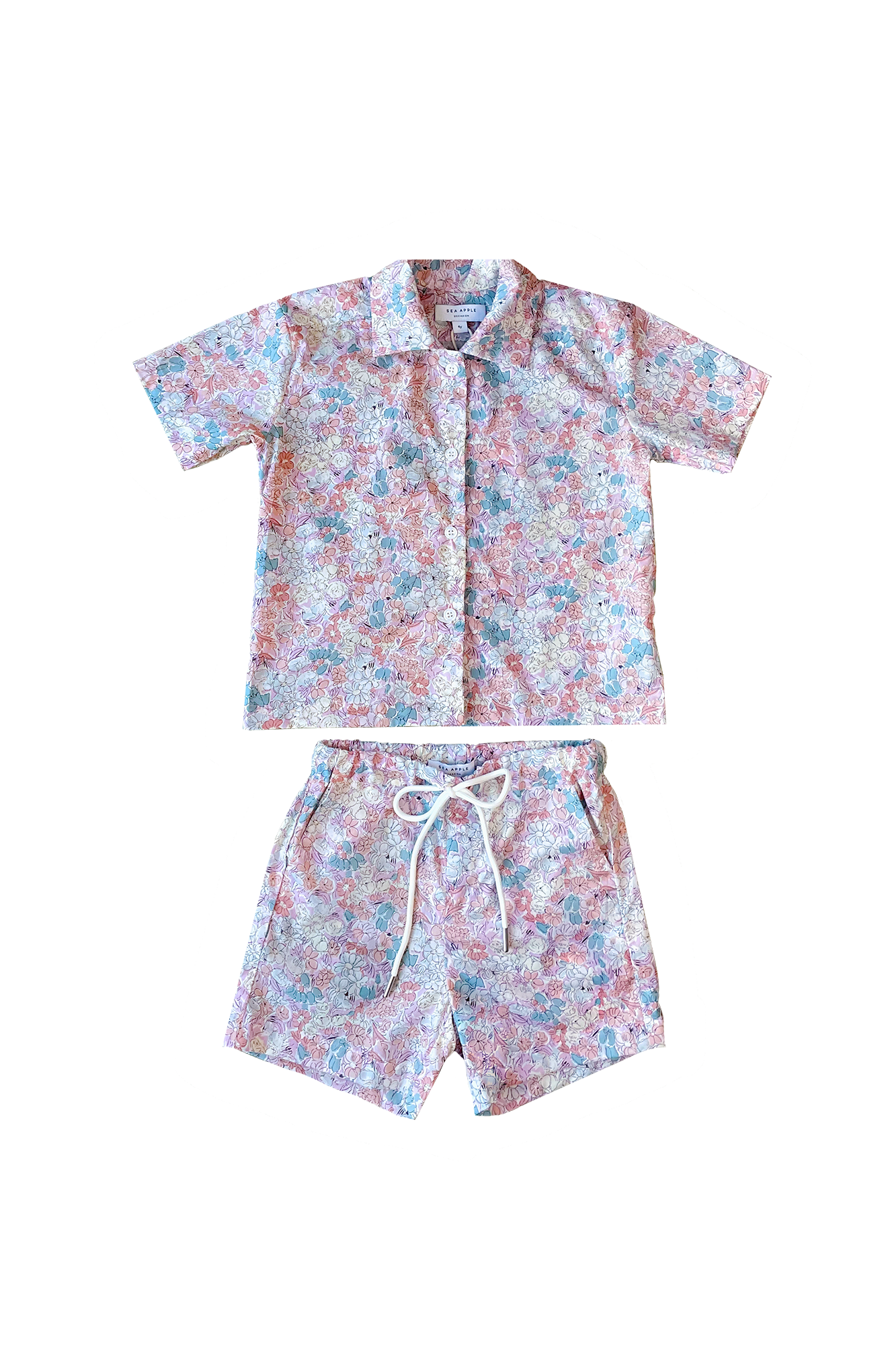 Garden Blossom Safari Shorts - Sea Apple