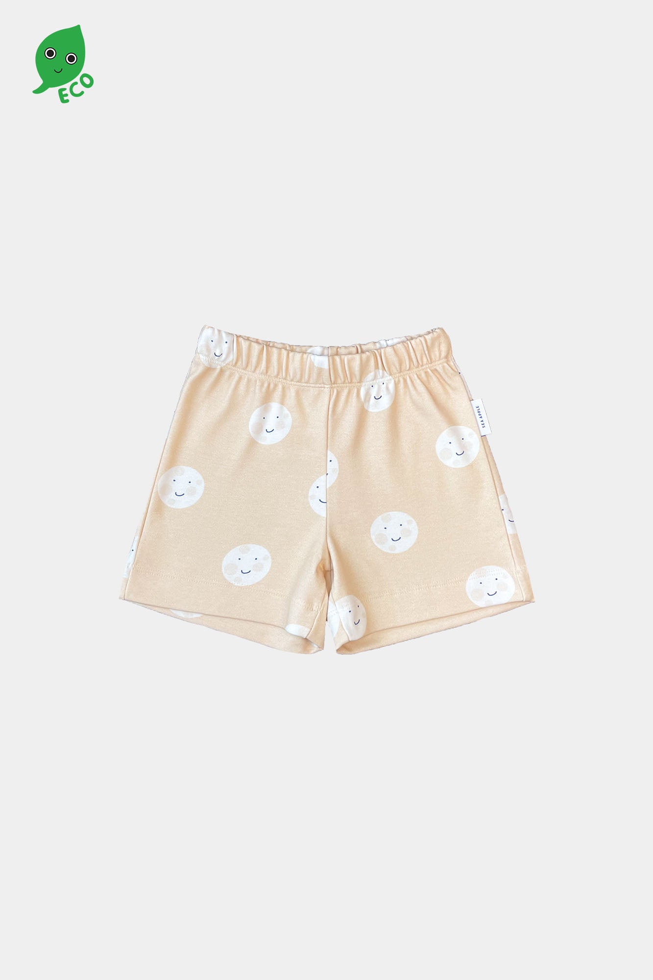 Happy Moon Beige Pyjamas Top & Shorts Set
