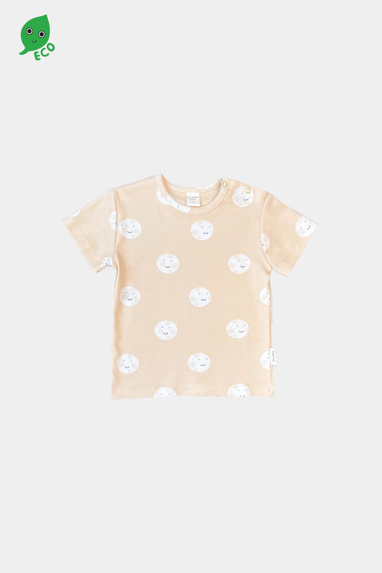 Happy Moon Beige Pyjamas Top & Shorts Set