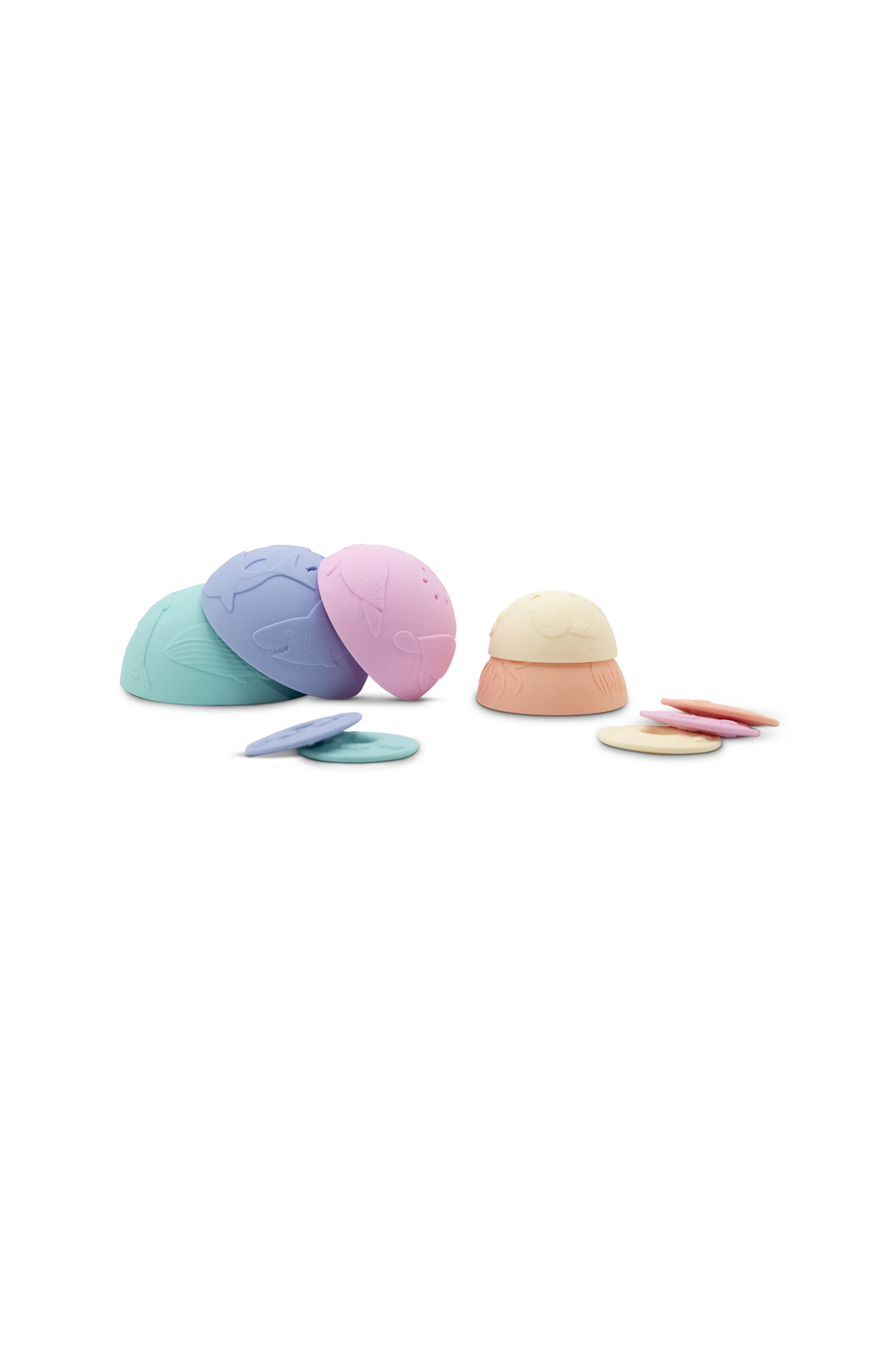 Jellystone Ocean Stacking Cups Pack of 5 - Rainbow Pastel