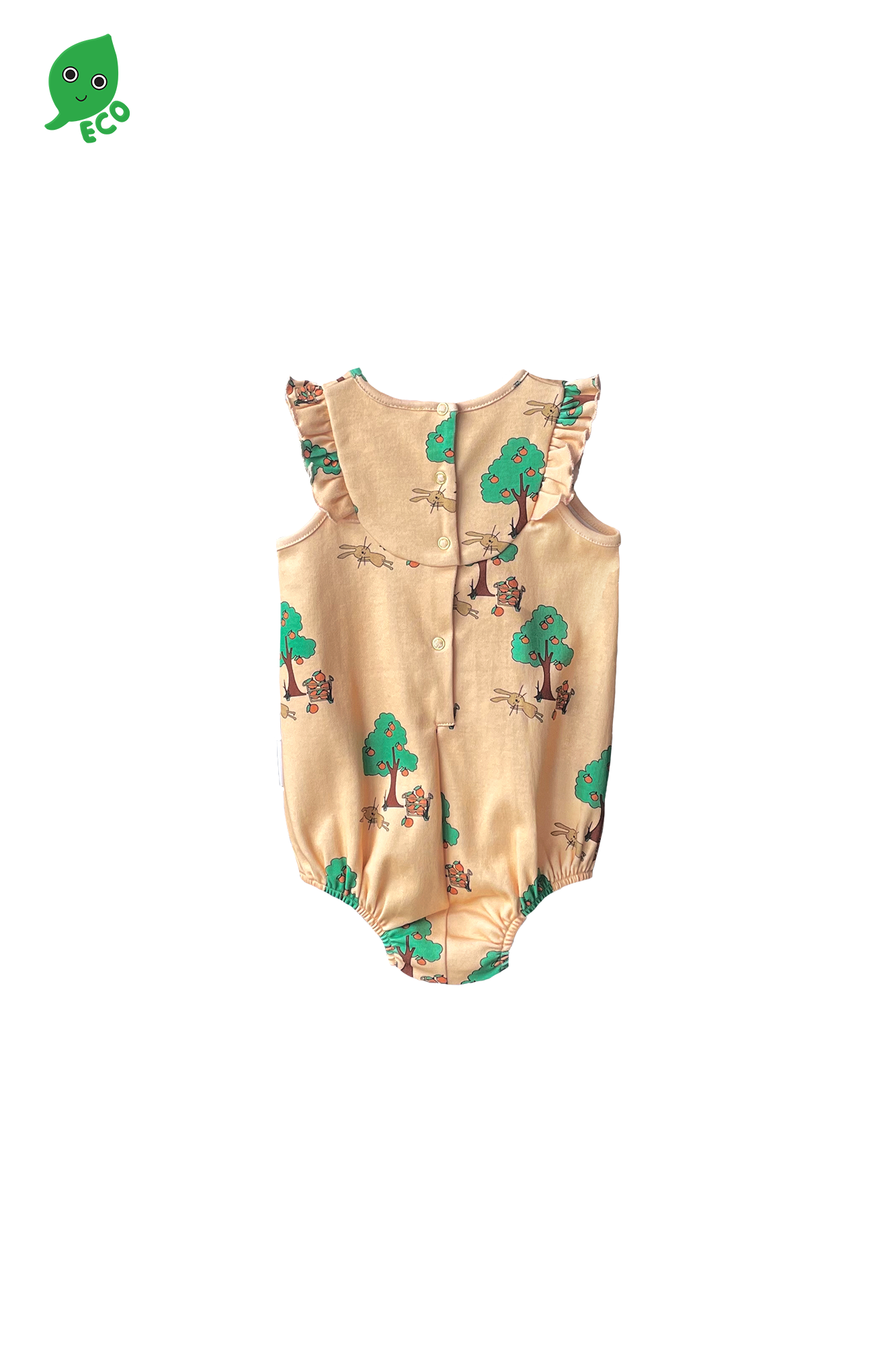 Orange Tree Ruffled Playsuit