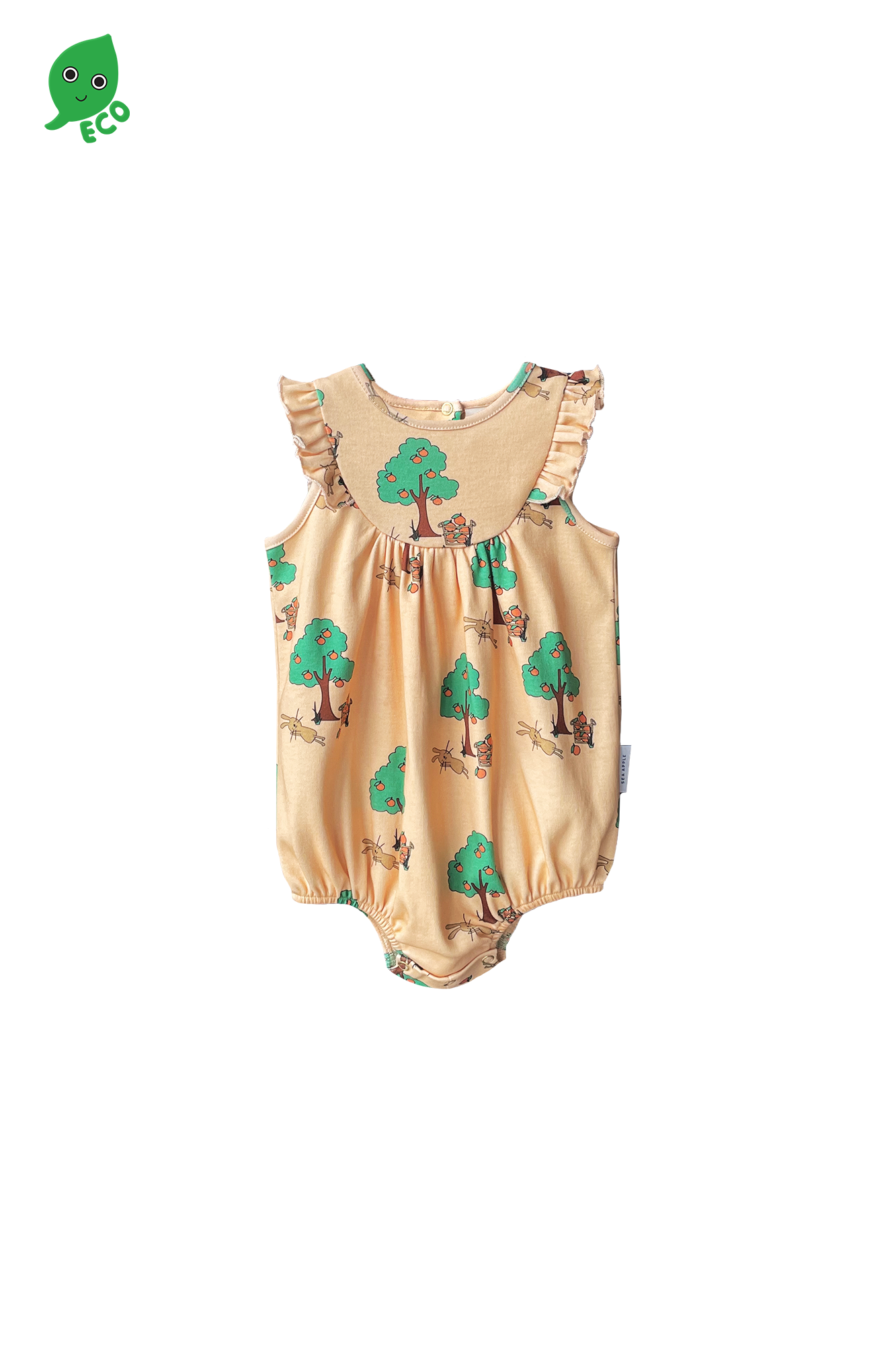 Orange Tree Ruffled Playsuit