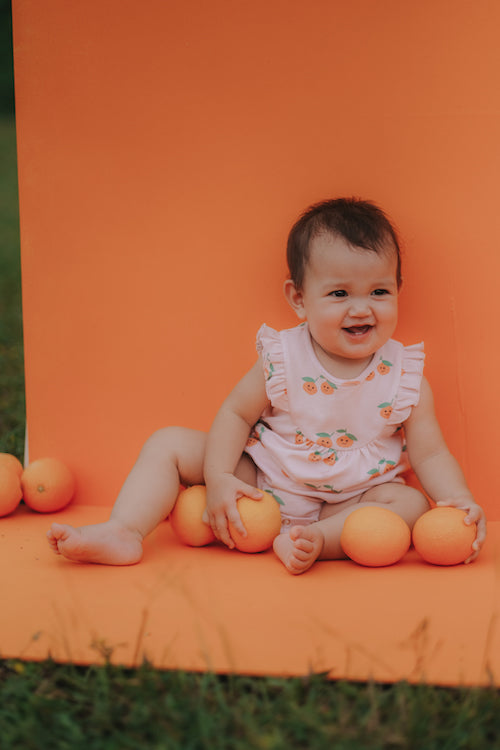 Oranges Ruffled Playsuit