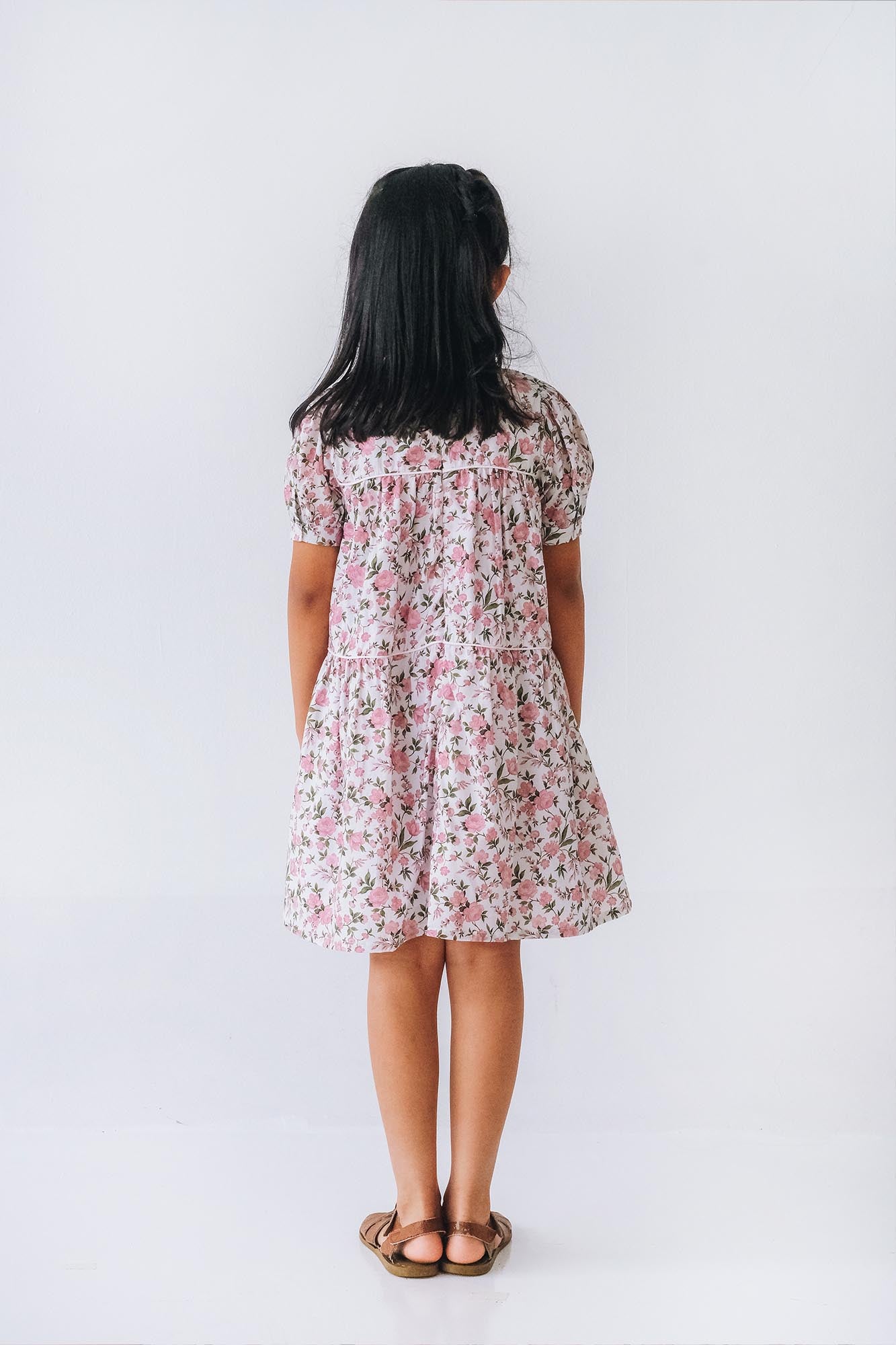 Pink Rosebud Smock Dress