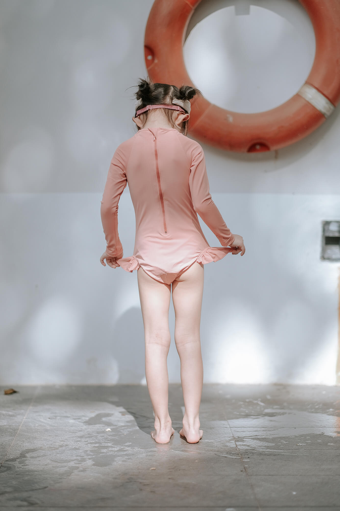 SIENNA RUFFLED RASHGUARD UPF 50+ - Sea Apple