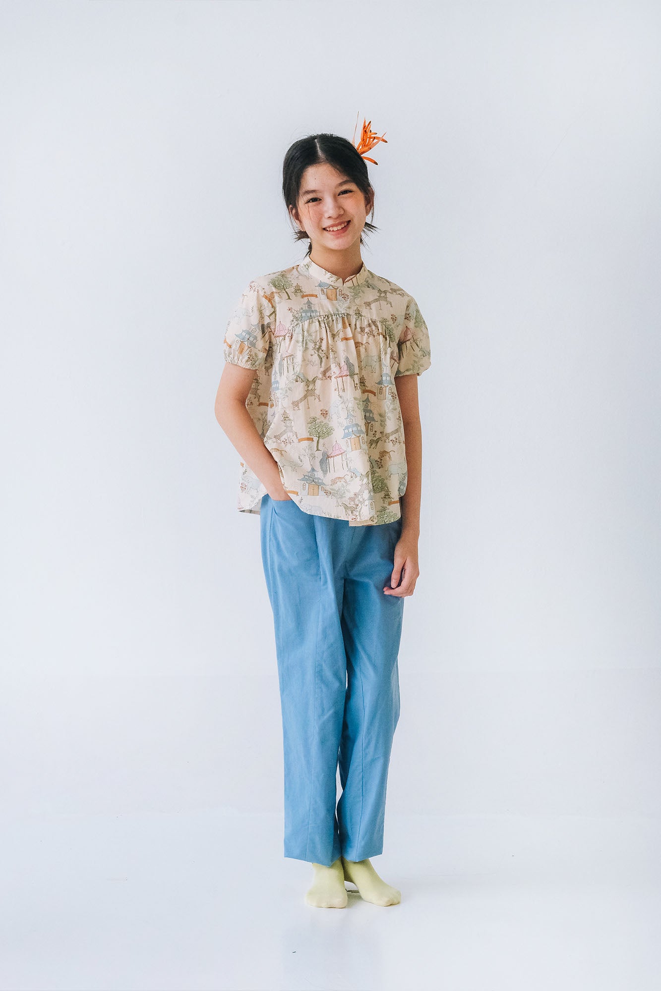 Chinese Garden Tweens Flared Top & Pants