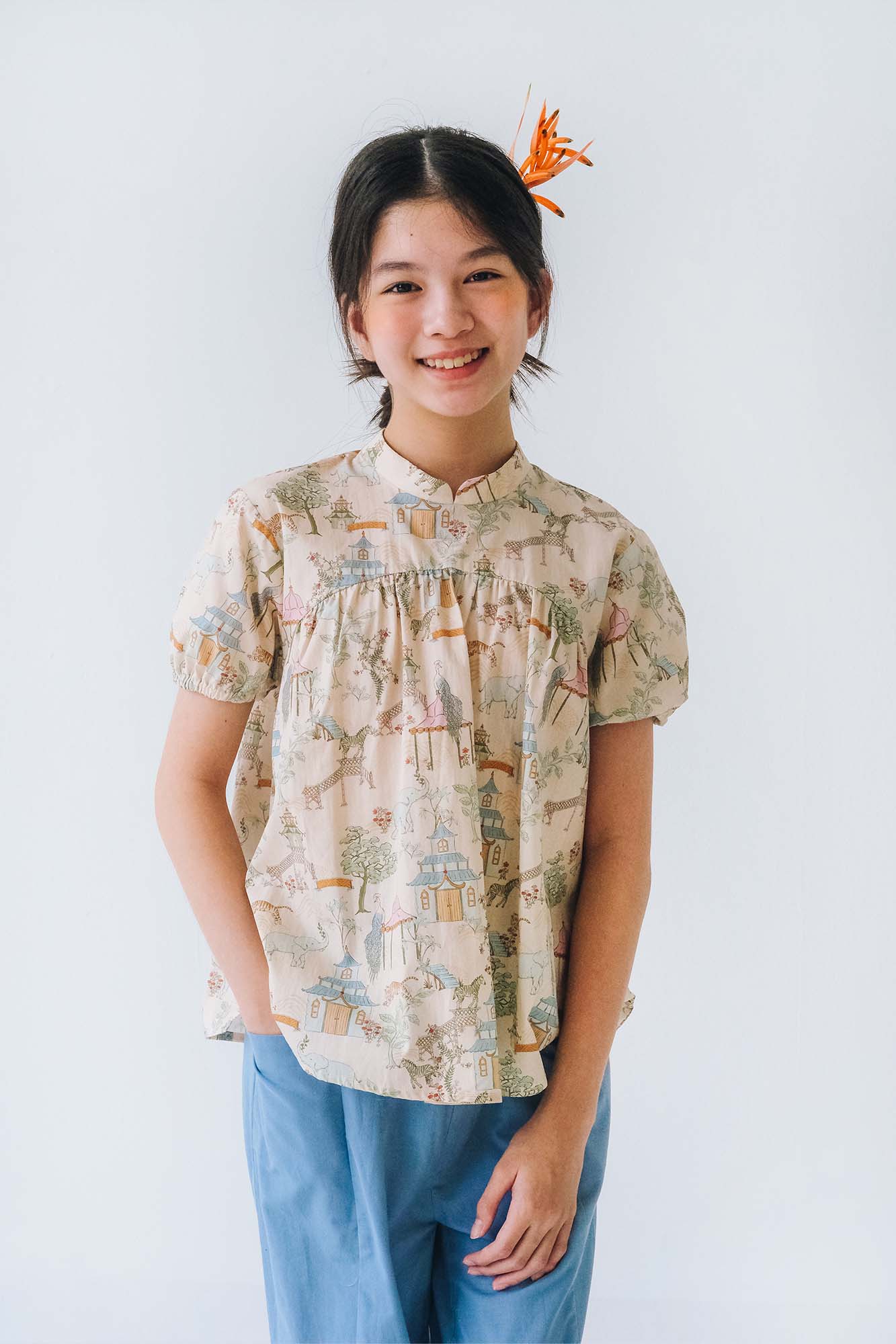 Chinese Garden Tweens Flared Top & Pants