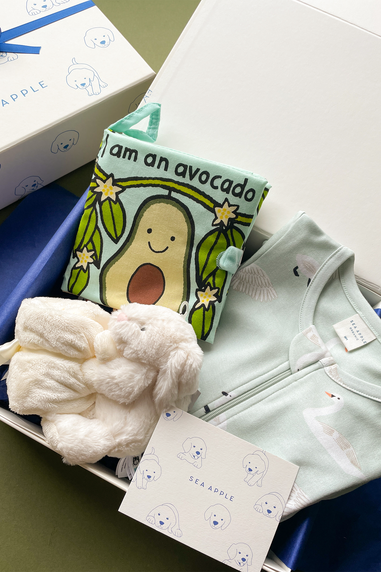 Personalisable Baby Girl Avocado Sleepsuit Gift Set