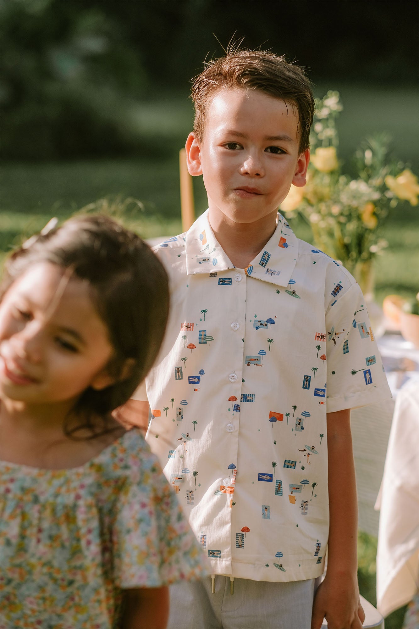 Beach Daze Safari Shirt - Sea Apple