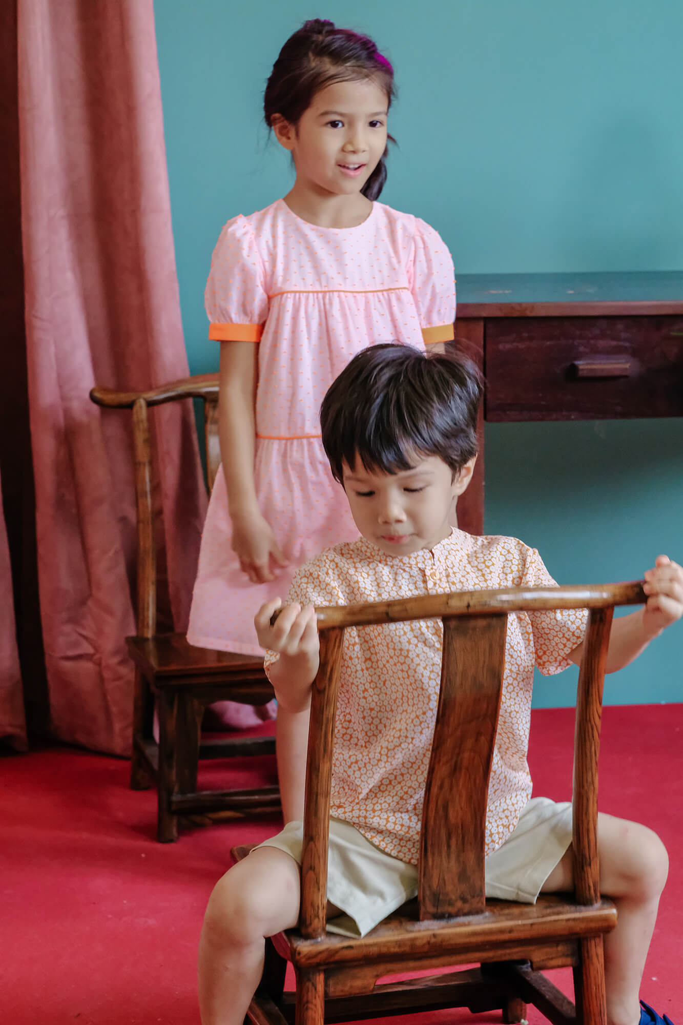 Orange Pekoe Mandarin Shirt - Sea Apple