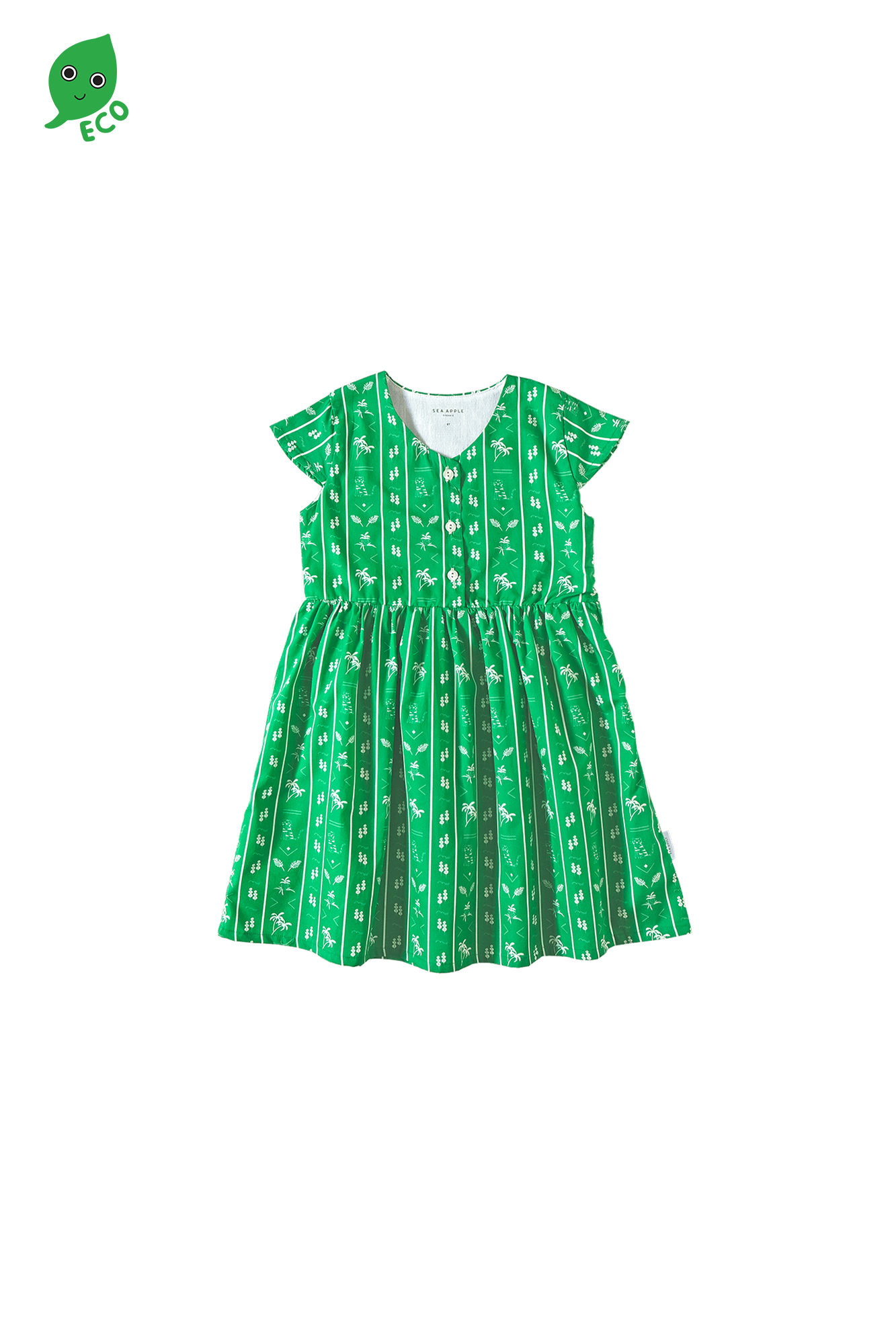 Tiger Stripe Green Vest Dress - Sea Apple