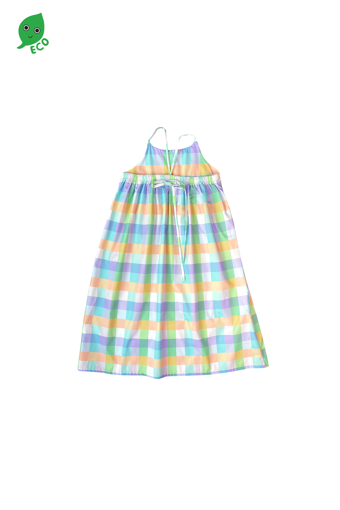 Purple Green Plaid Midi Dress