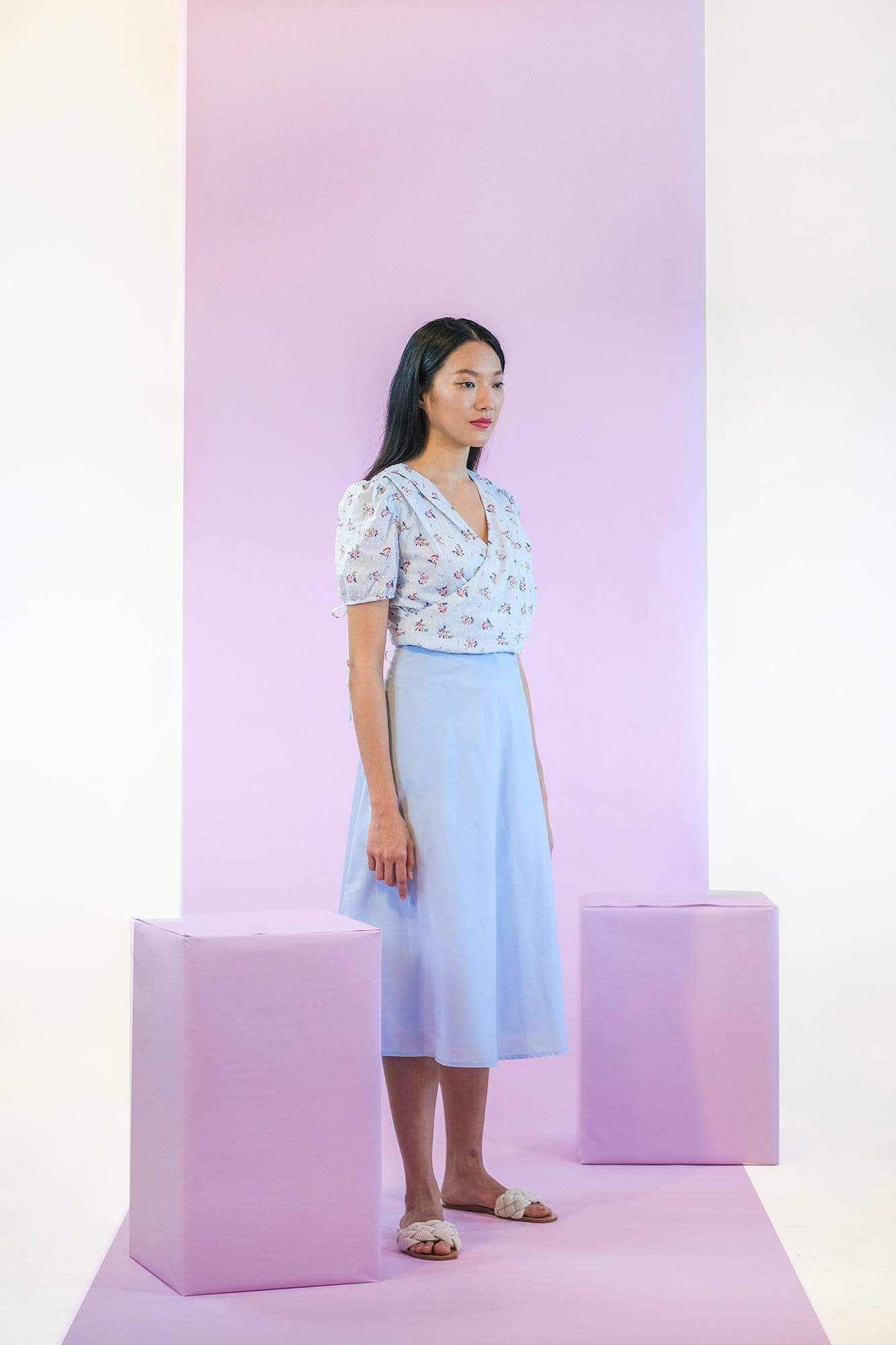 Sea Apple DAINTY SWISS DOT PLEATED TOP & SKIRT SET