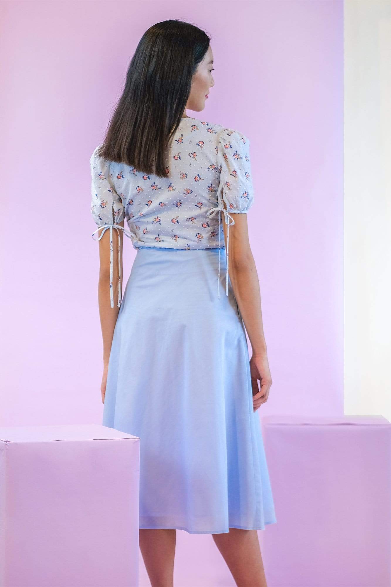 Sea Apple DAINTY SWISS DOT PLEATED TOP & SKIRT SET