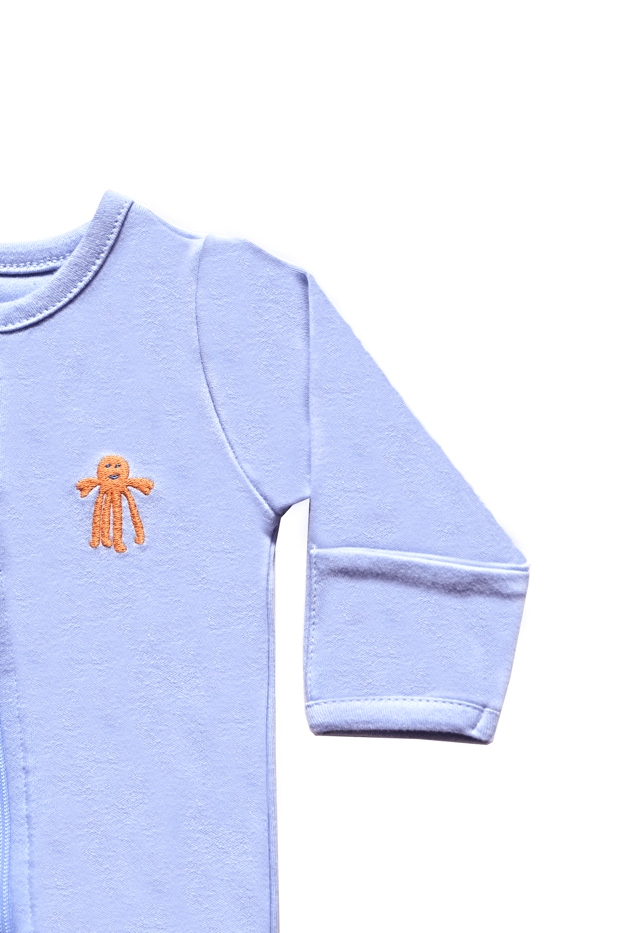 Sea Apple One Pieces Dancing Octopus Periwinkle Baby Sleepsuit