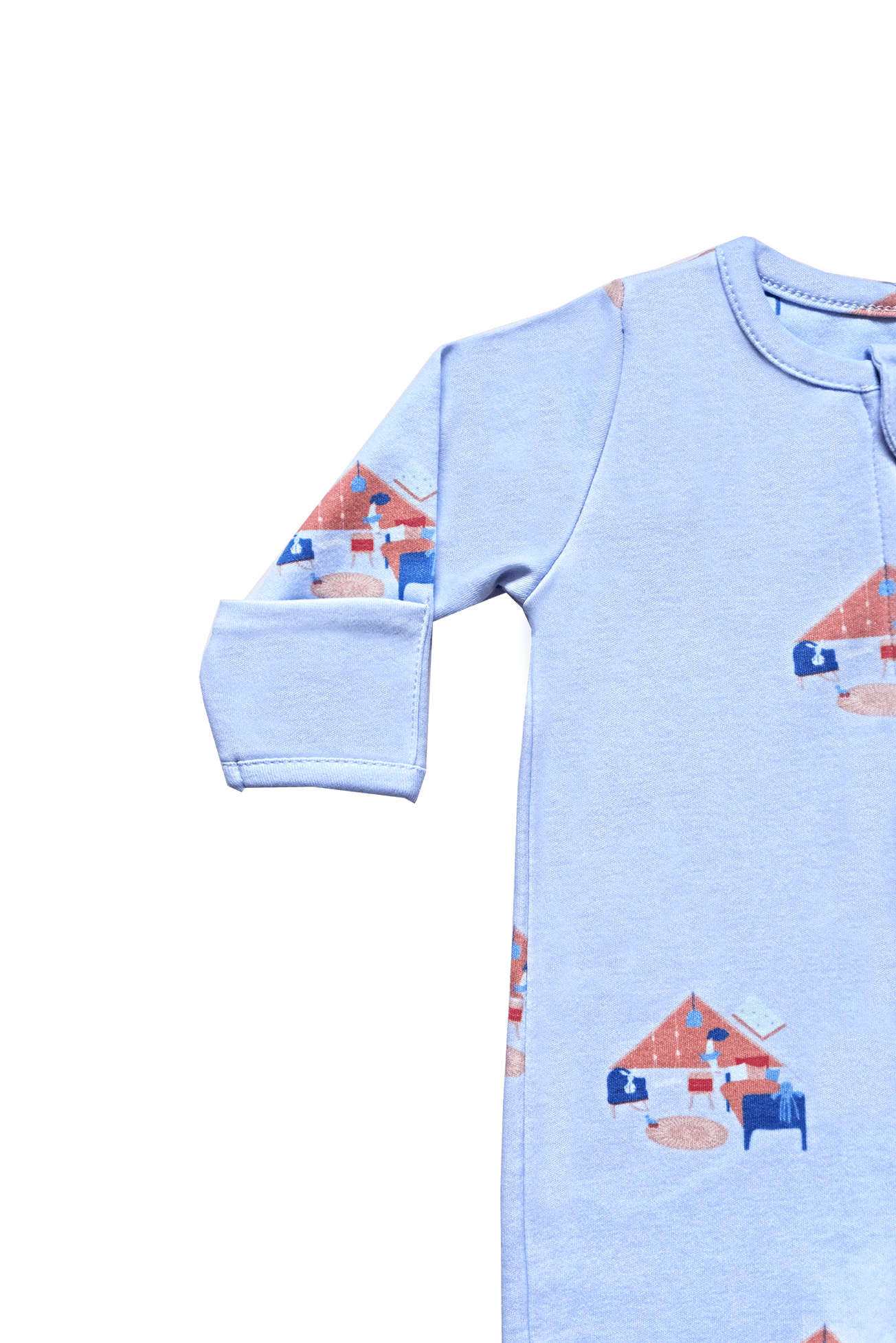 Sea Apple One Pieces Goodnight Room Periwinkle Baby Sleepsuit