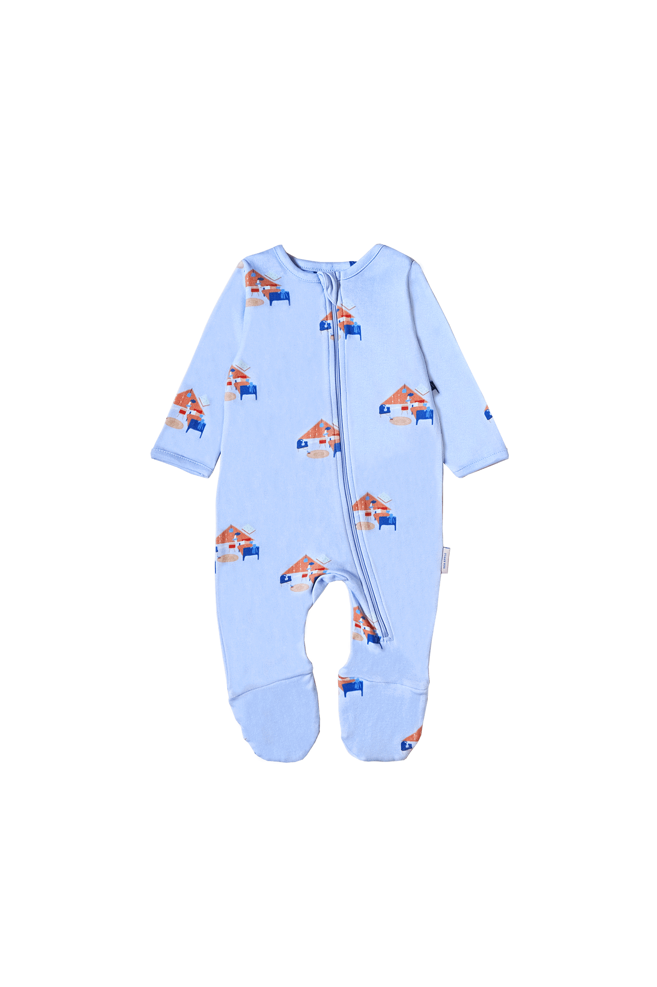 Sea Apple One Pieces Goodnight Room Periwinkle Pyjamas Footed Onesie