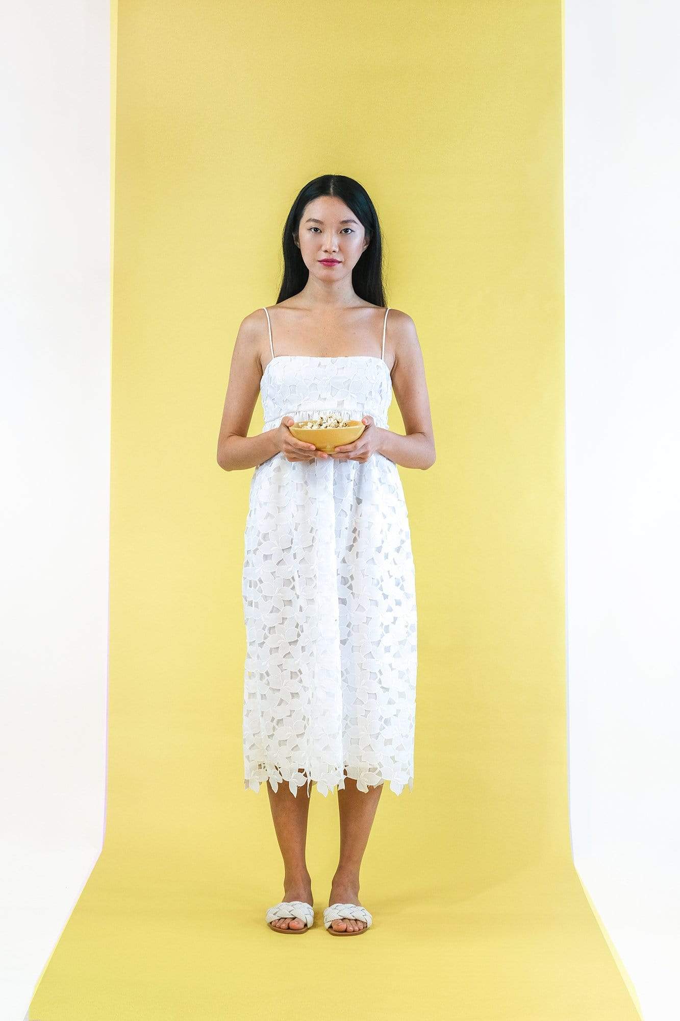 Sea Apple WHITE LACE BABY DOLL DRESS