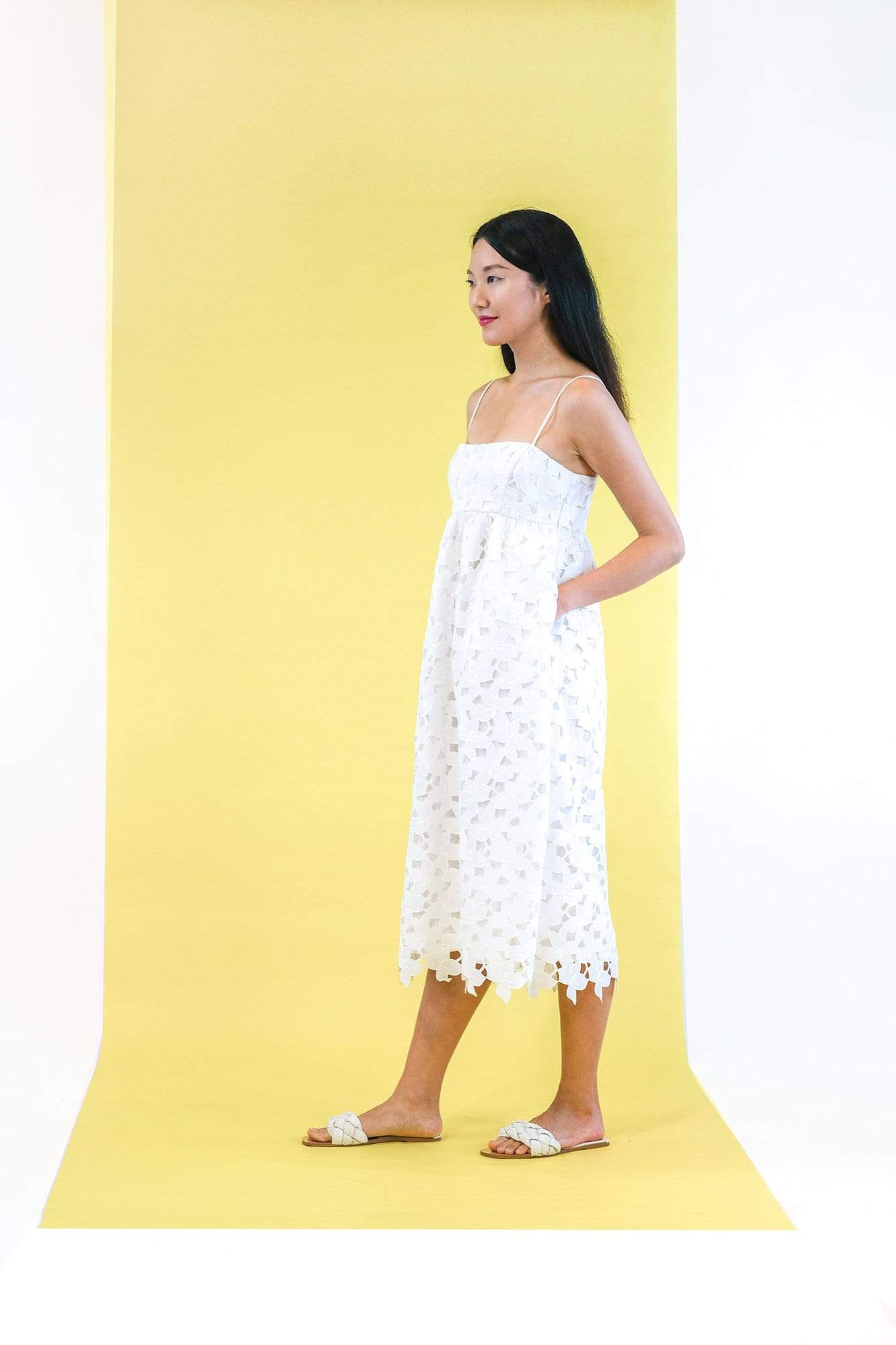 Sea Apple WHITE LACE BABY DOLL DRESS
