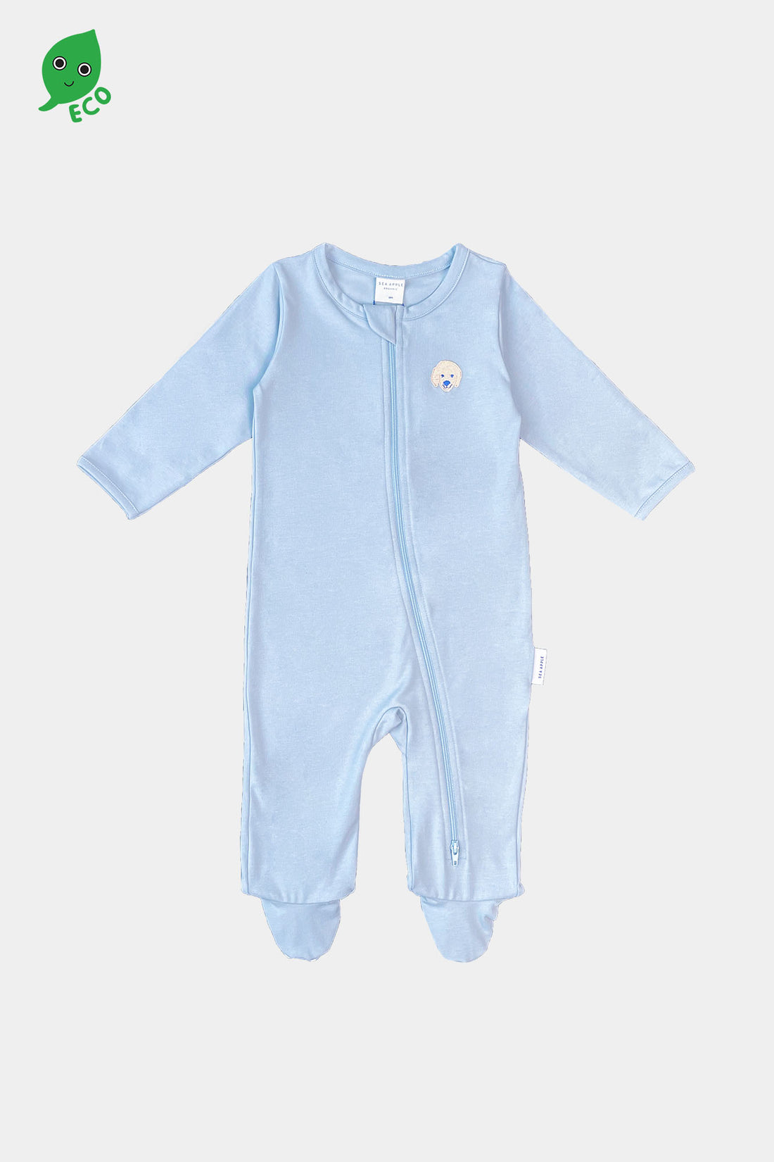 Puppy Blue Baby Sleepsuit