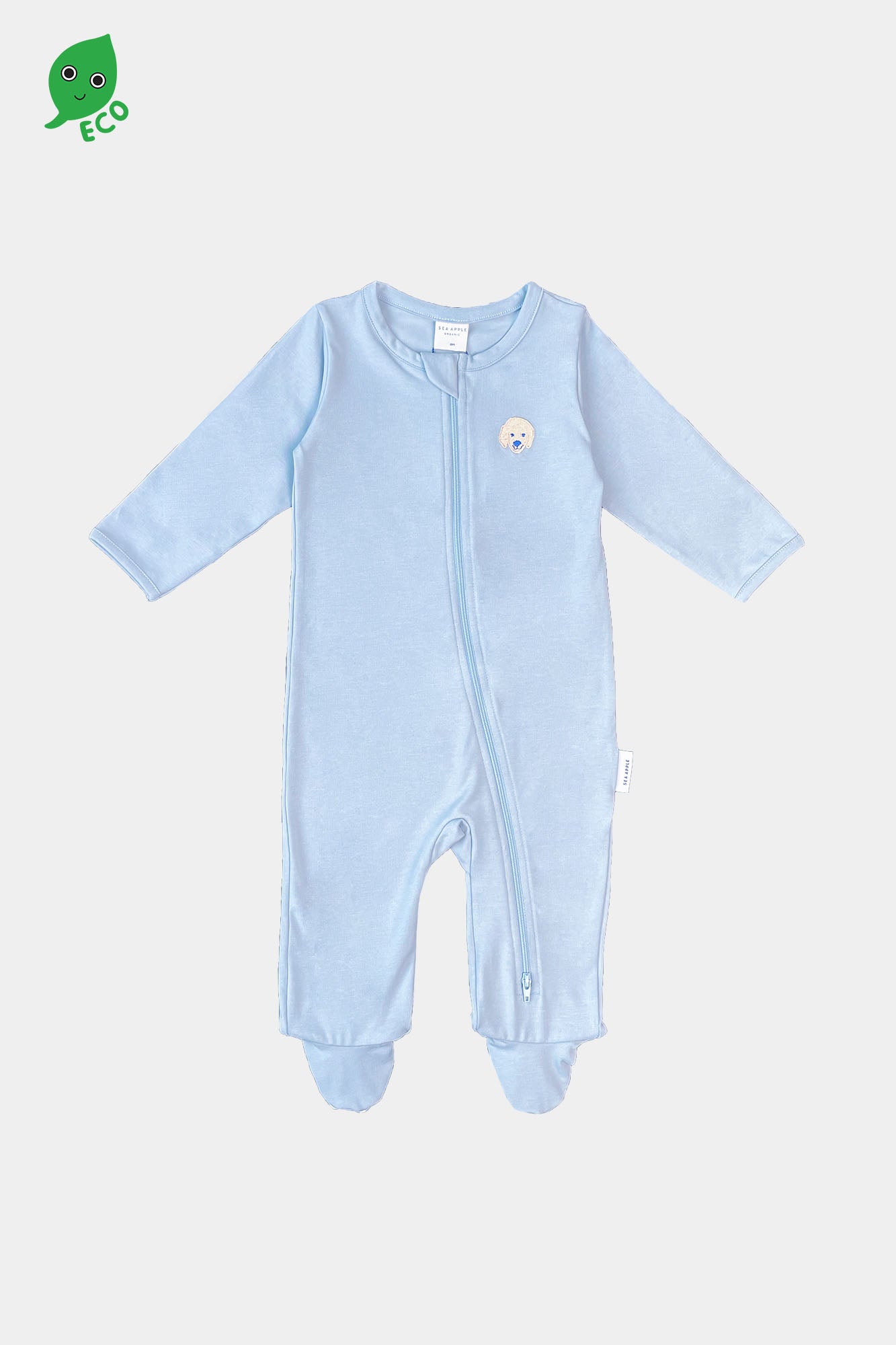 Puppy Blue Baby Sleepsuit