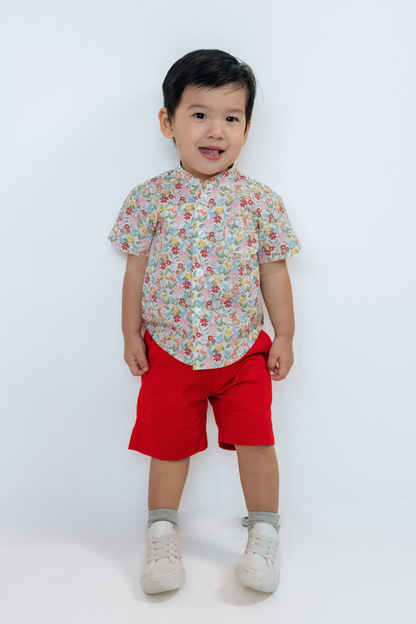 Carnelian Field Mandarin Shirt