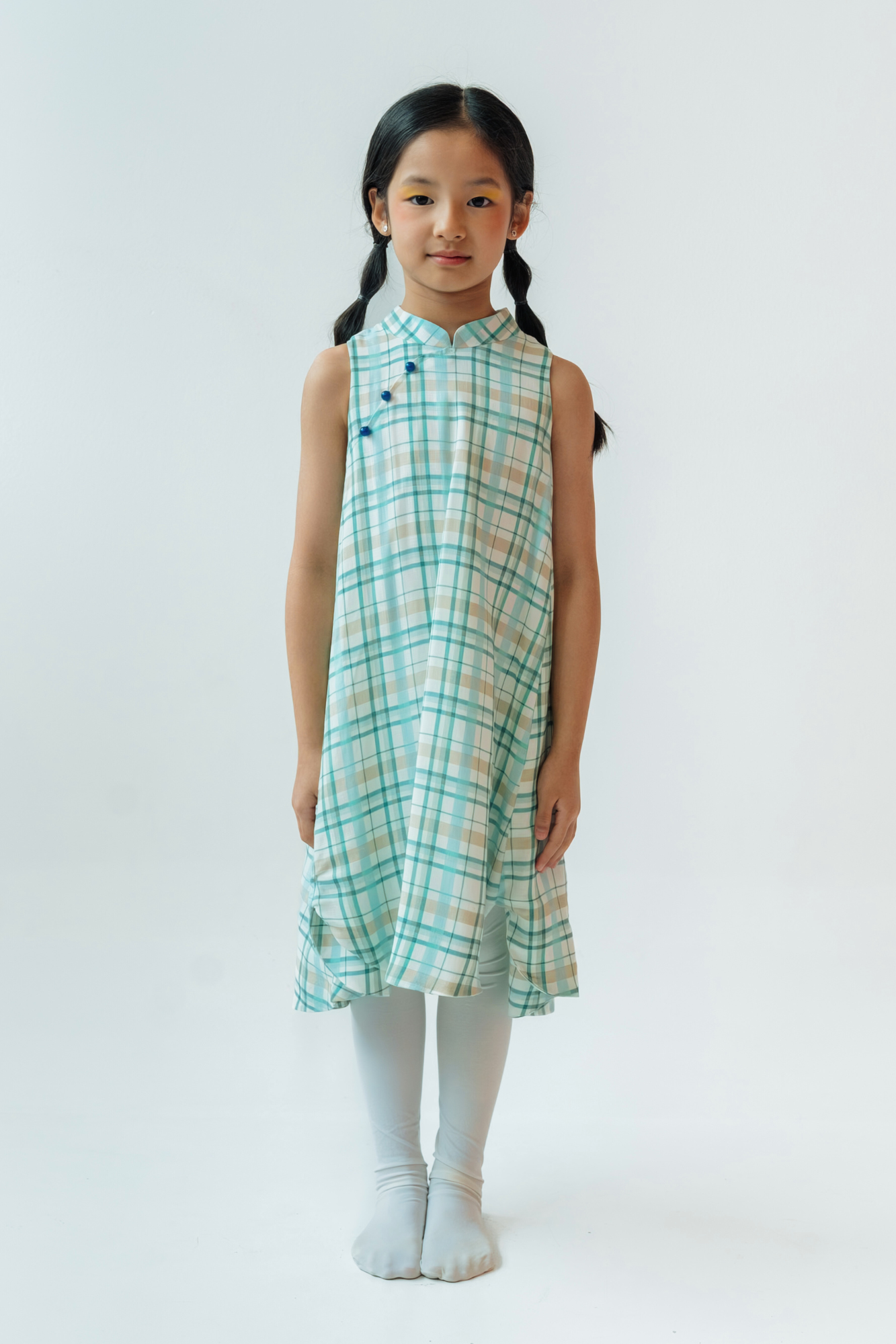 Teal Plaid Alex Cheongsam