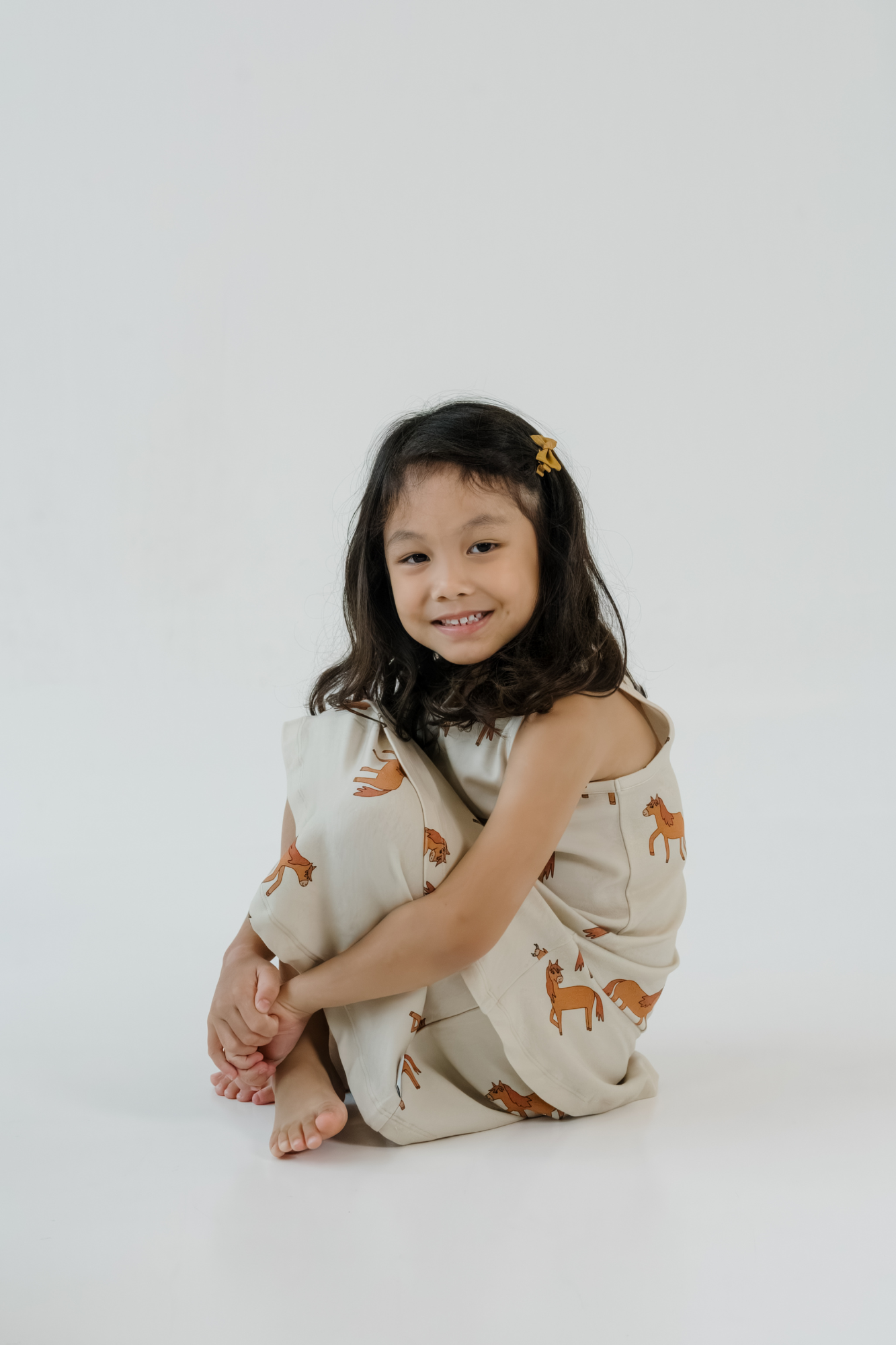 Horse Run Two Tiered Sleeveless Dress