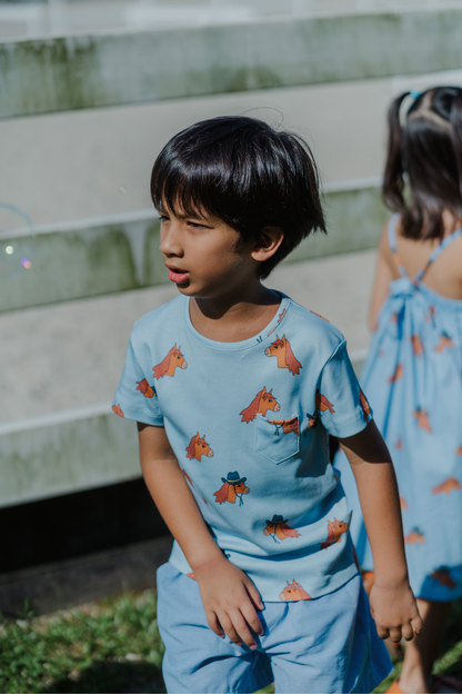 Horse Blue Tshirt