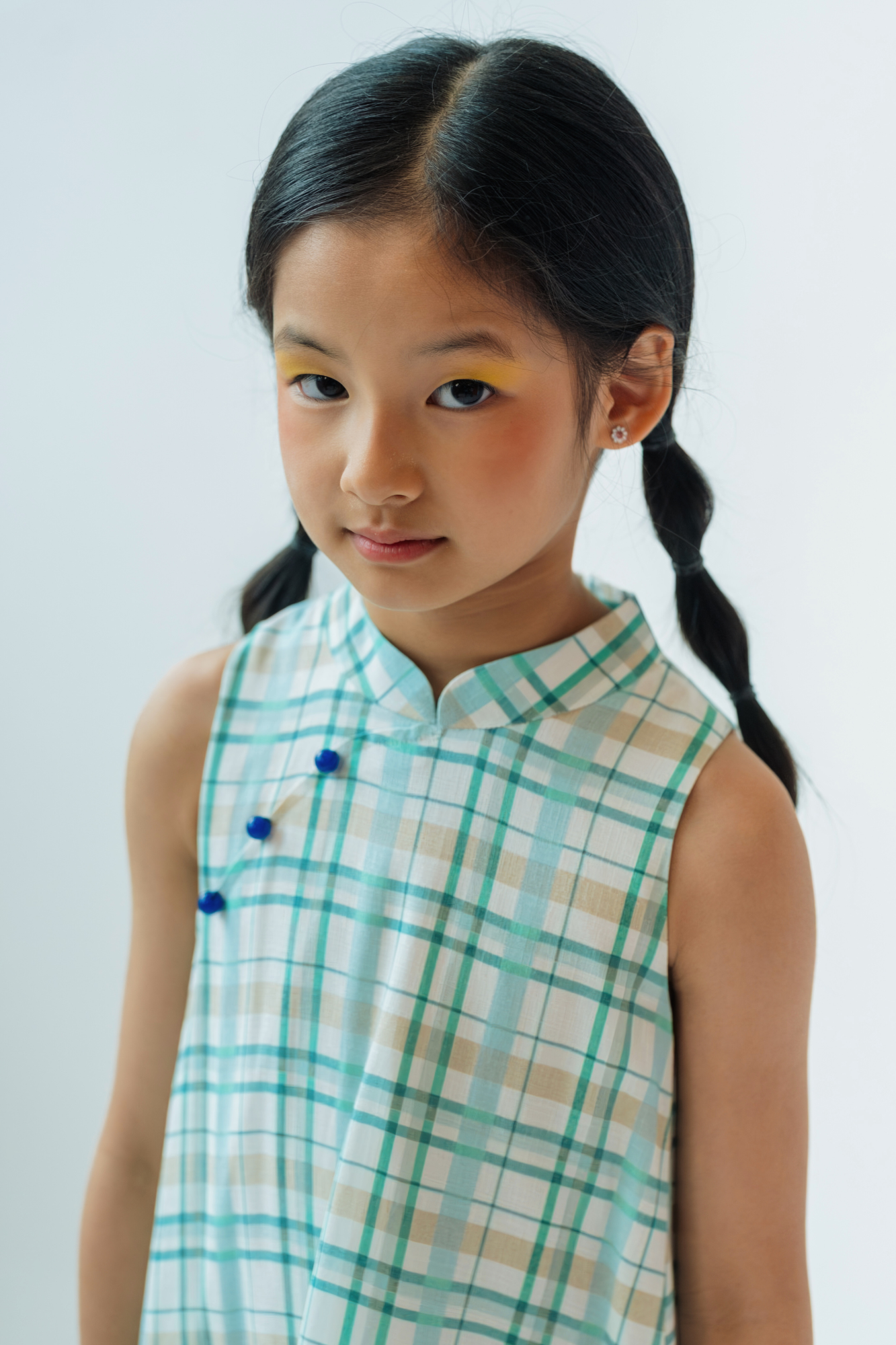 Teal Plaid Alex Cheongsam