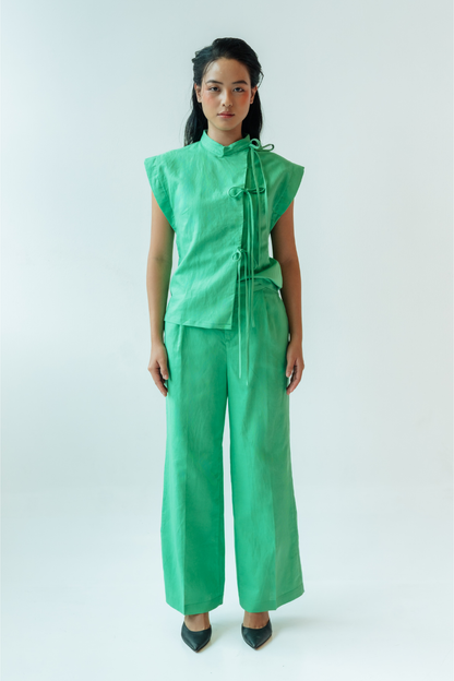 Emerald Relaxed Top &amp; Flared Pants Set