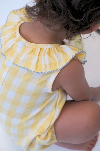 Yellow Check Leah Sunsuit
