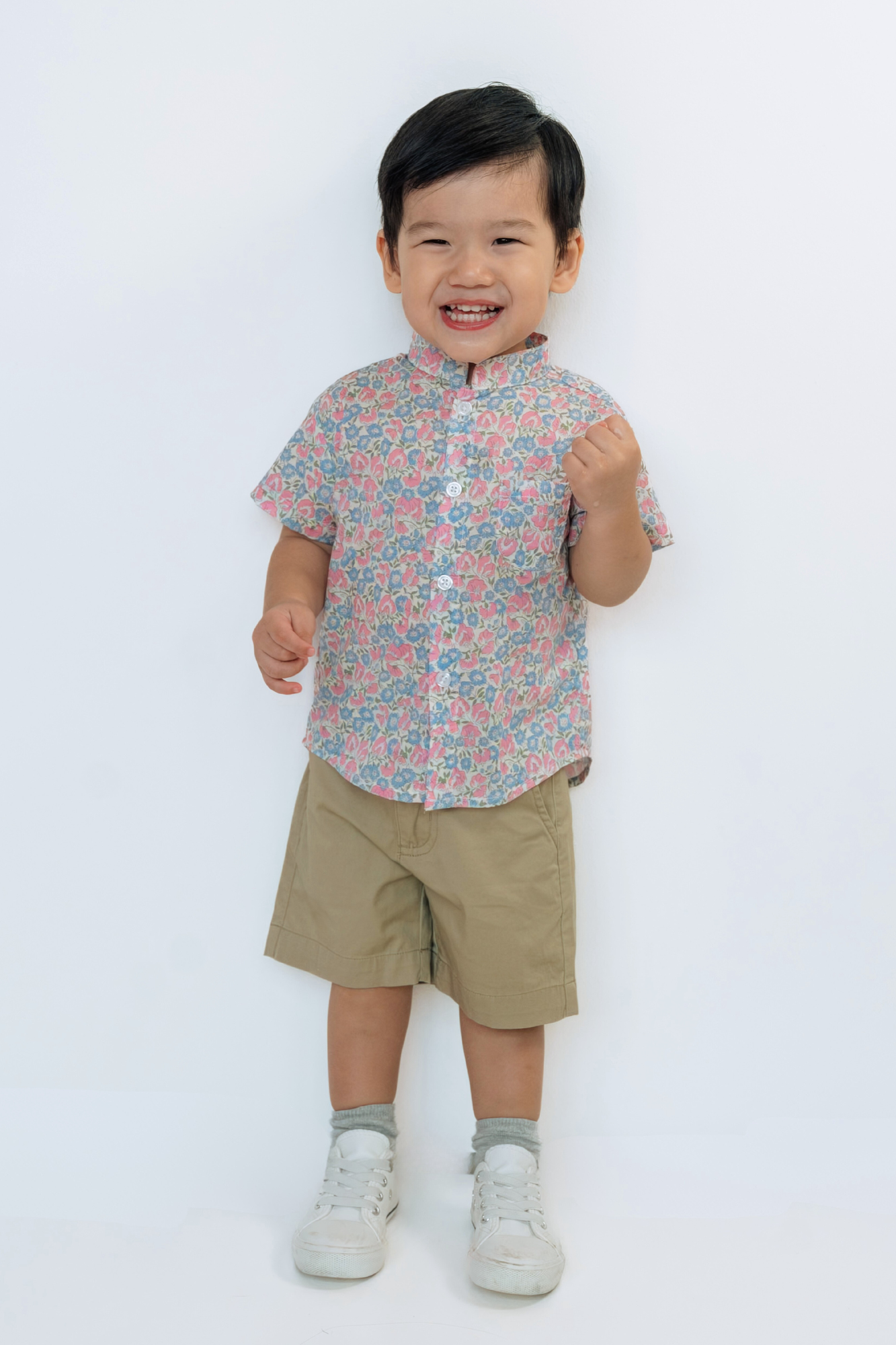 Morning Bloom Mandarin Shirt