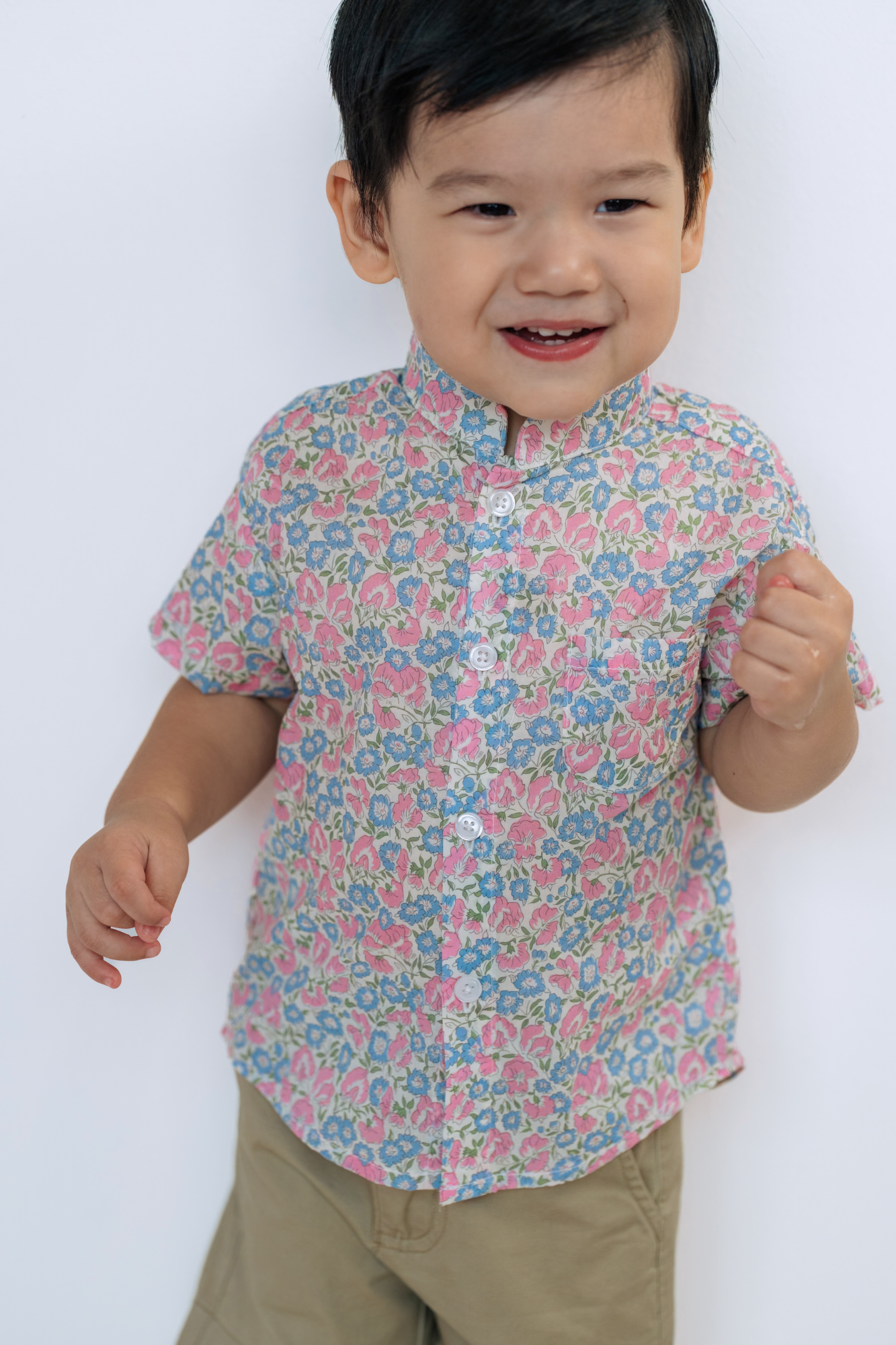 Morning Bloom Mandarin Shirt