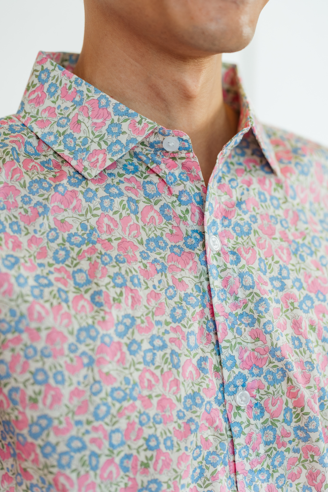 Morning Bloom Mens Collared Shirt