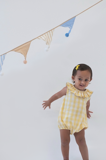 Yellow Check Leah Sunsuit