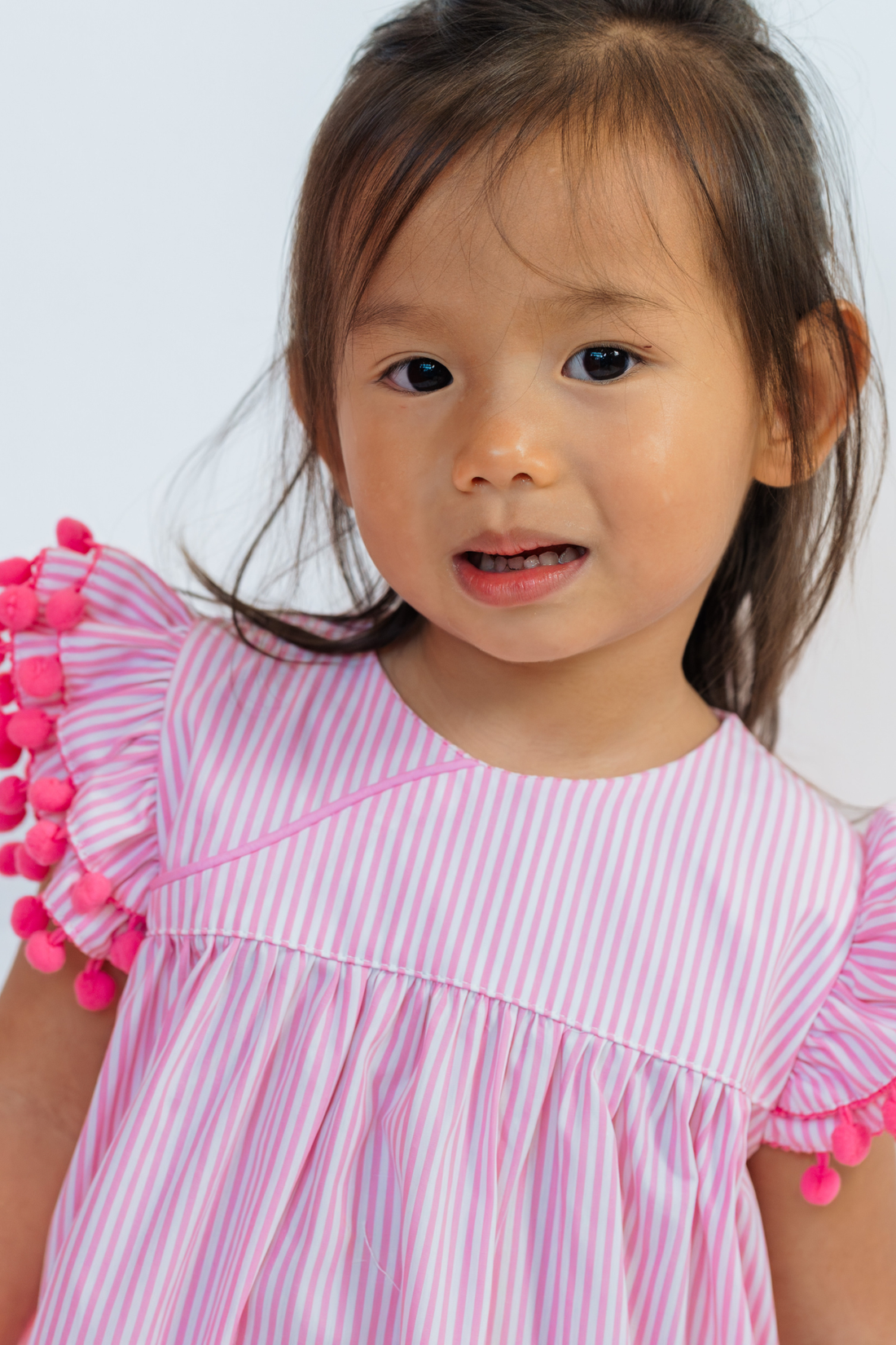 Pink Stripe Alison Baby Cheongsam