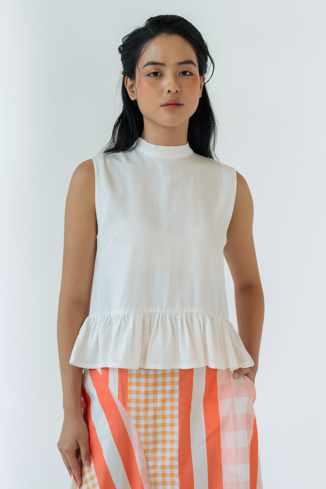 Moon Ruffled Tie Top