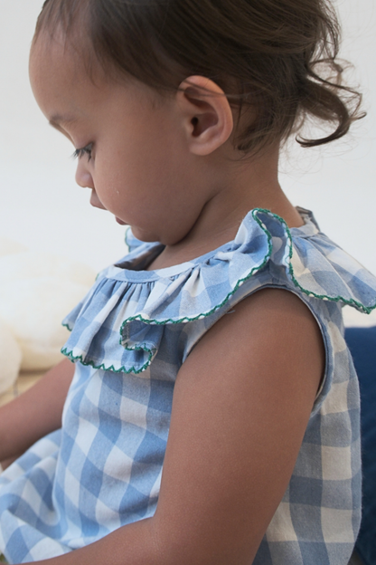 Blue Check Leah Sunsuit