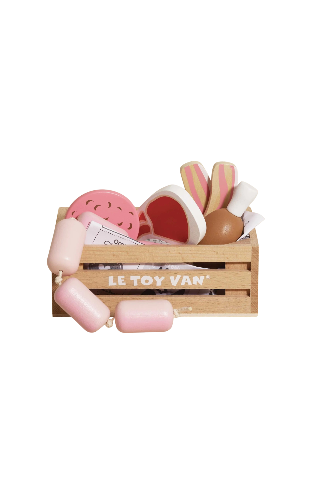 Le Toy Van Wooden Market Crate - Butchers Meat