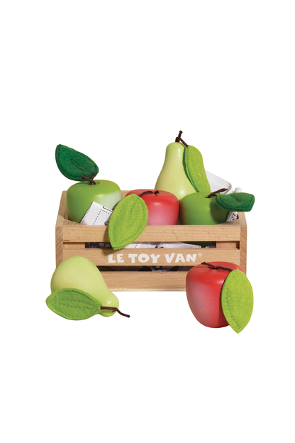 Le Toy Van Wooden Market Crate - Orchard Fruits