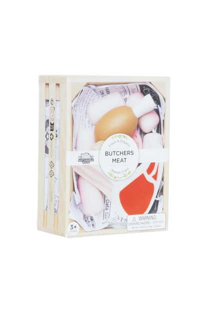 Le Toy Van Wooden Market Crate - Butchers Meat