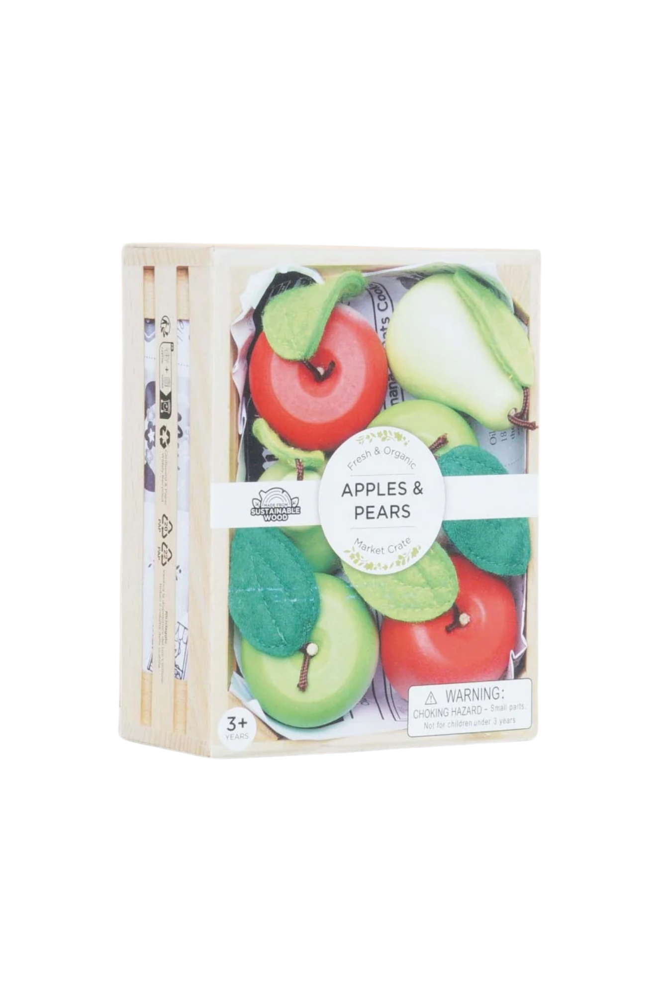 Le Toy Van Wooden Market Crate - Orchard Fruits