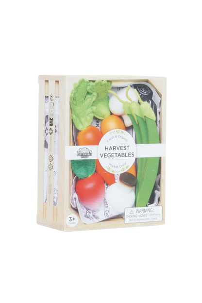 Le Toy Van Wooden Market Crate - Harvest Vegetables